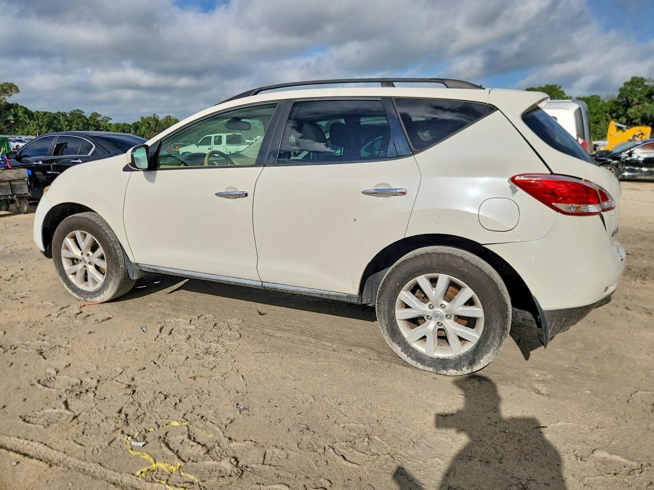 2014 Nissan Murano Sl Белый vin: JN8AZ1MU8EW410907