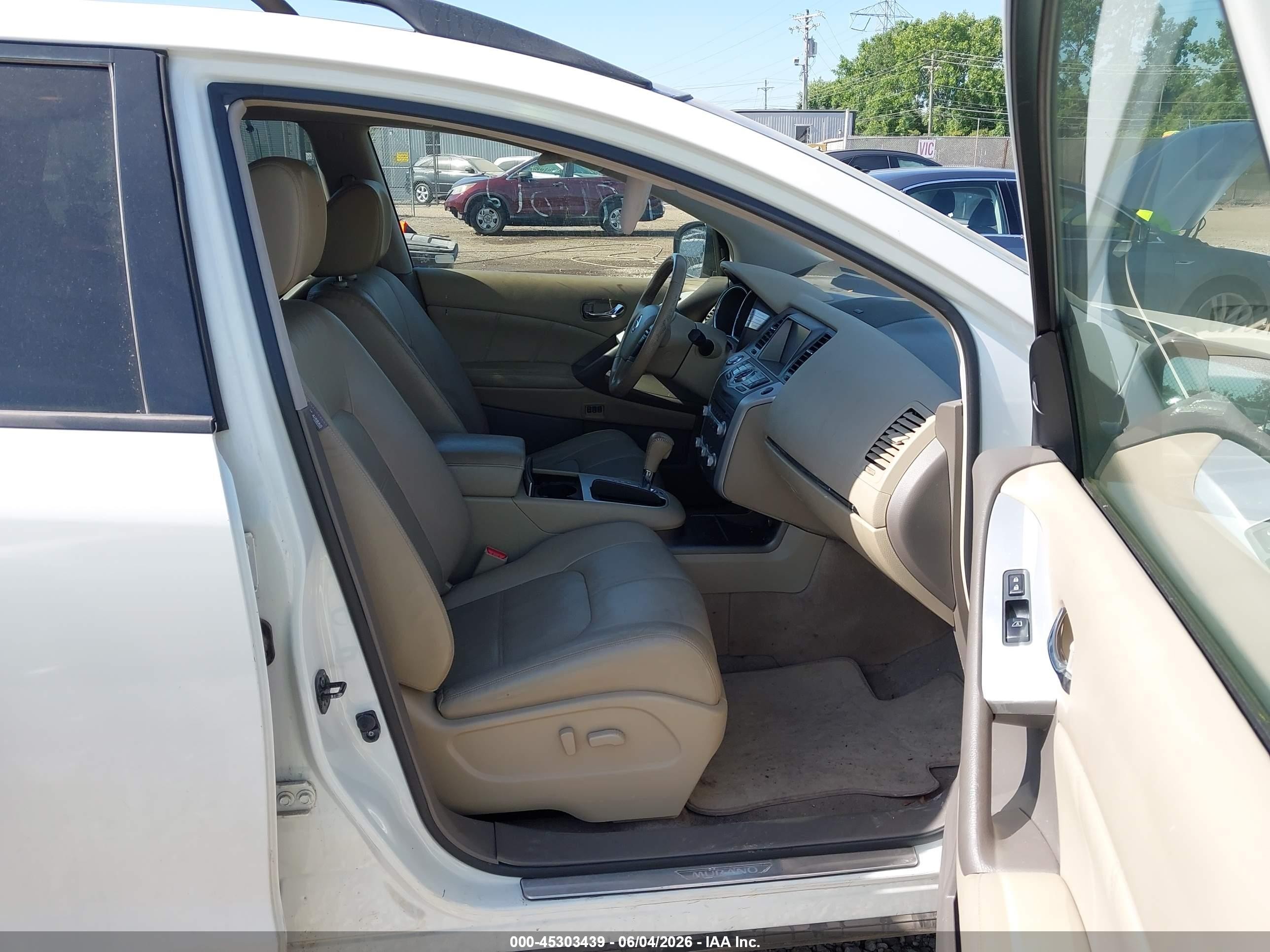 2014 Nissan Murano Le/s/sl/sv White vin: JN8AZ1MU8EW413127