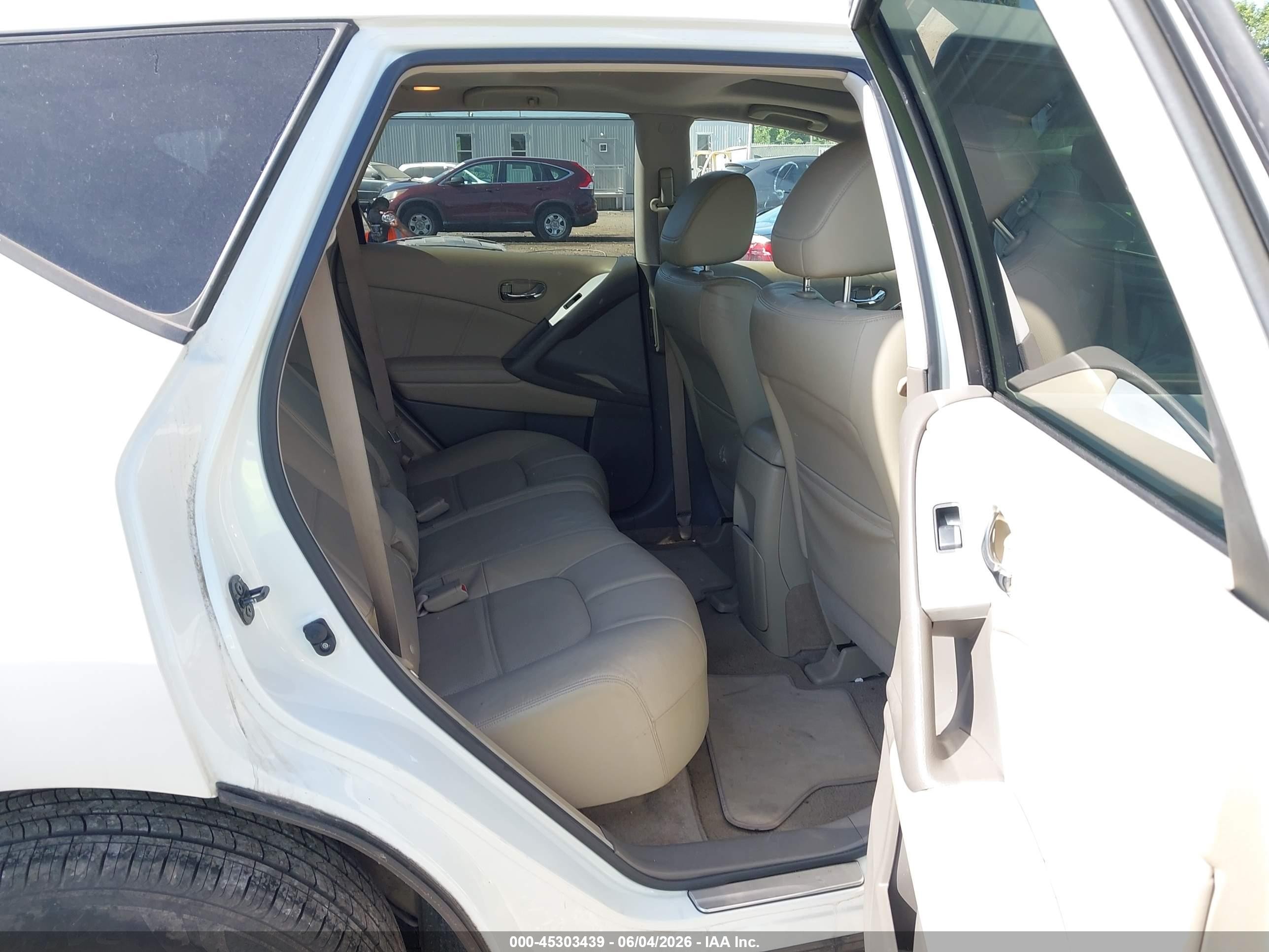 2014 Nissan Murano Le/s/sl/sv White vin: JN8AZ1MU8EW413127