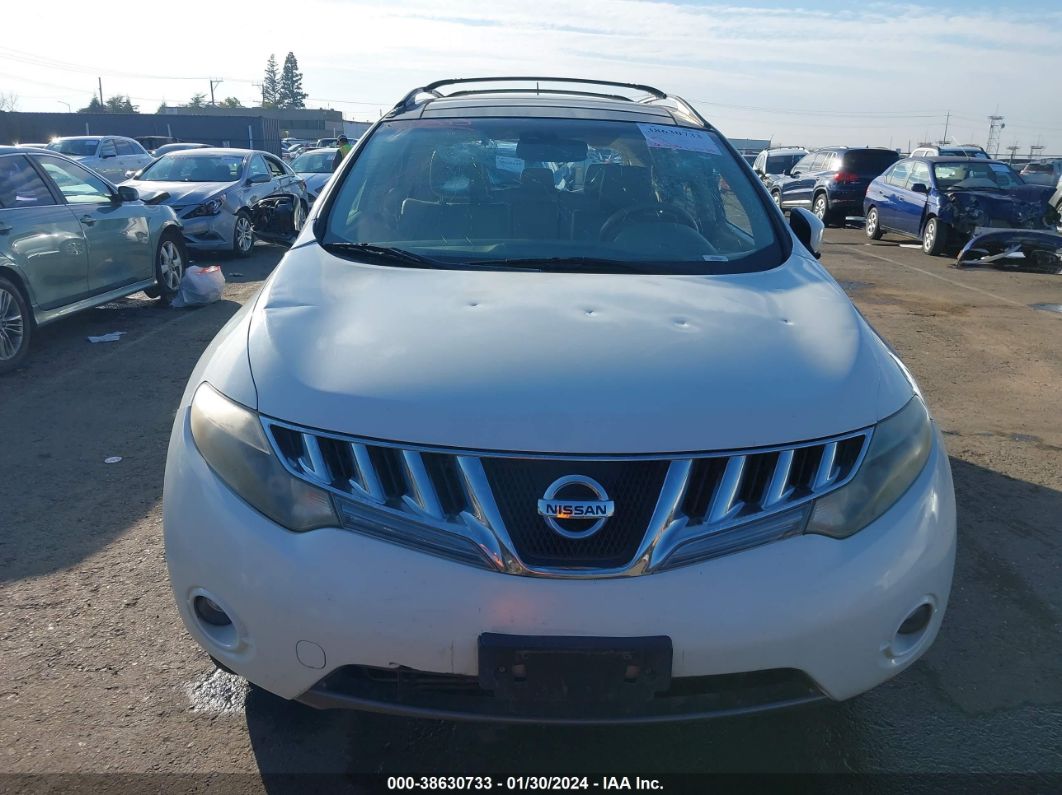 2010 Nissan Murano Le White vin: JN8AZ1MU9AW006606