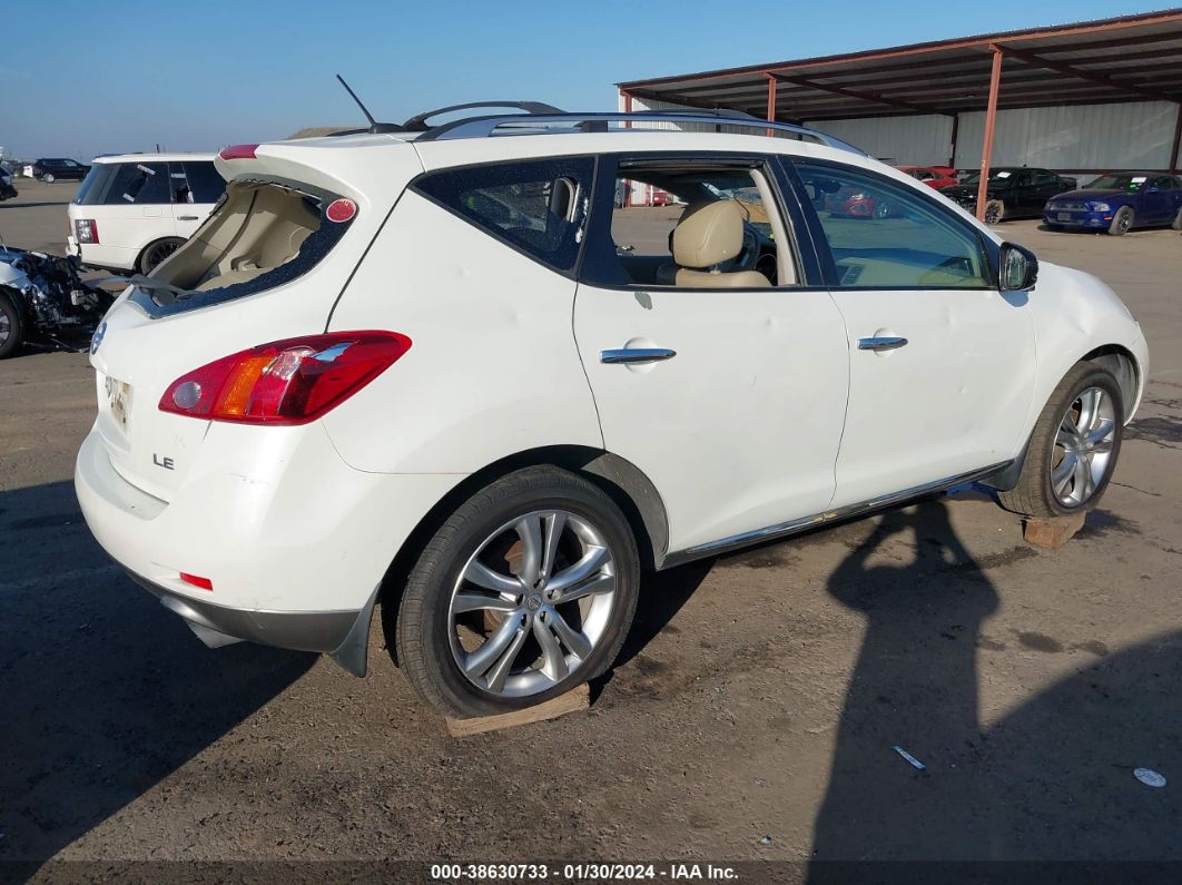 2010 Nissan Murano Le White vin: JN8AZ1MU9AW006606