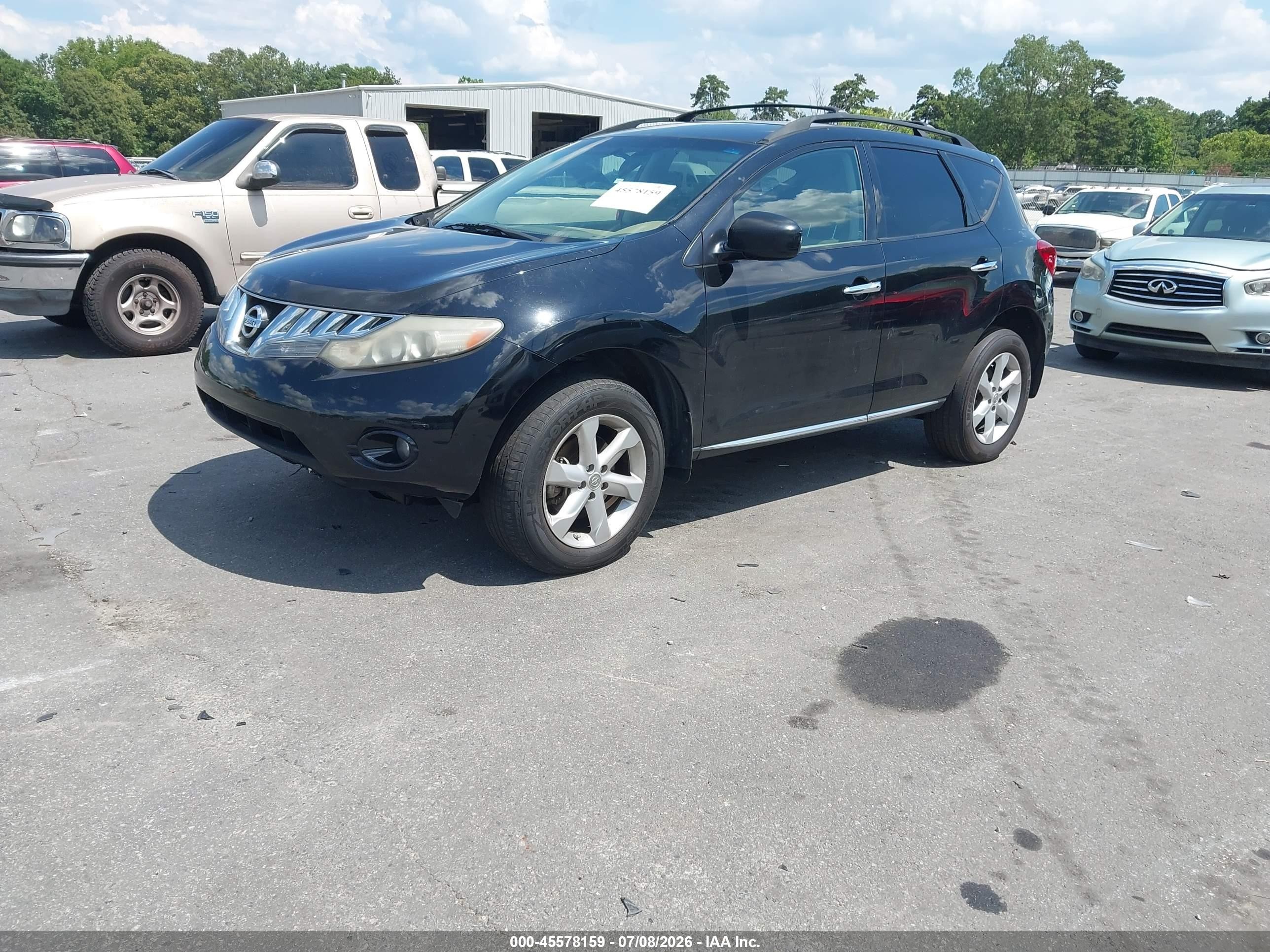 2010 Nissan Murano Sl Черный vin: JN8AZ1MU9AW006895