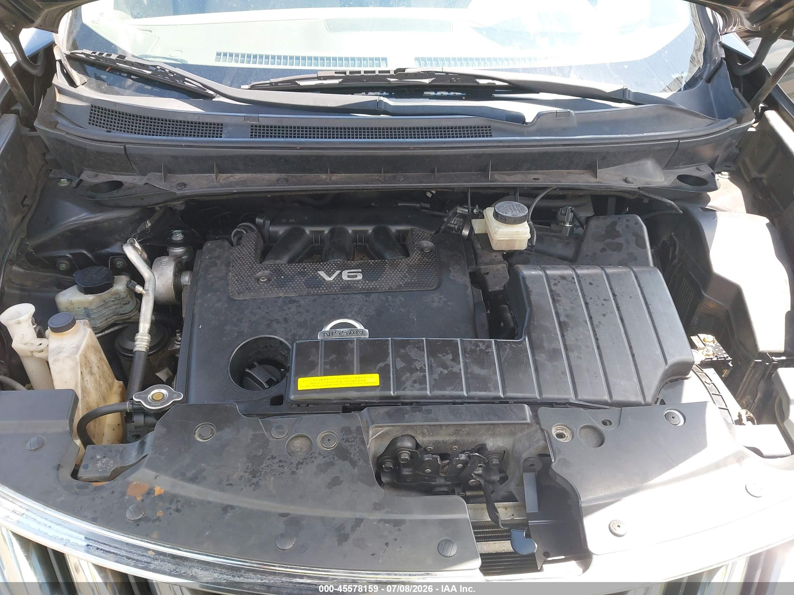 2010 Nissan Murano Sl Черный vin: JN8AZ1MU9AW006895