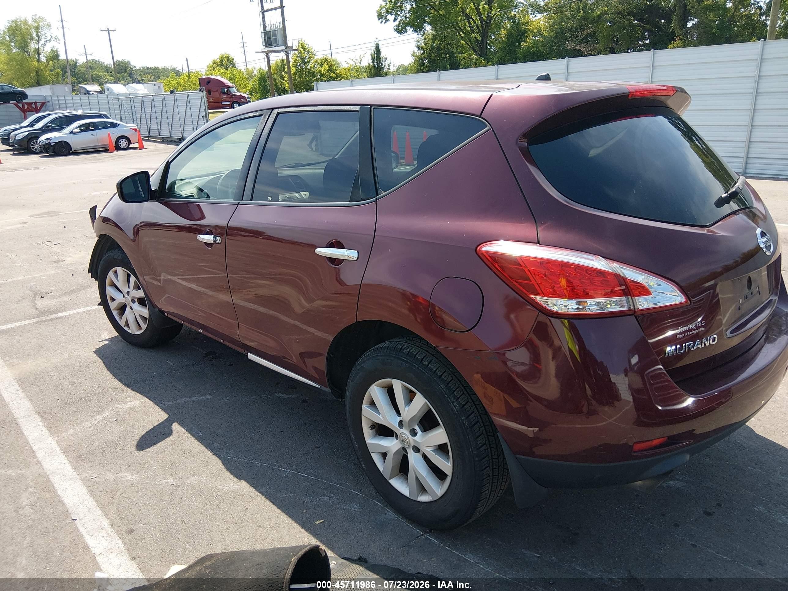 2011 Nissan Murano S Red vin: JN8AZ1MU9BW057024