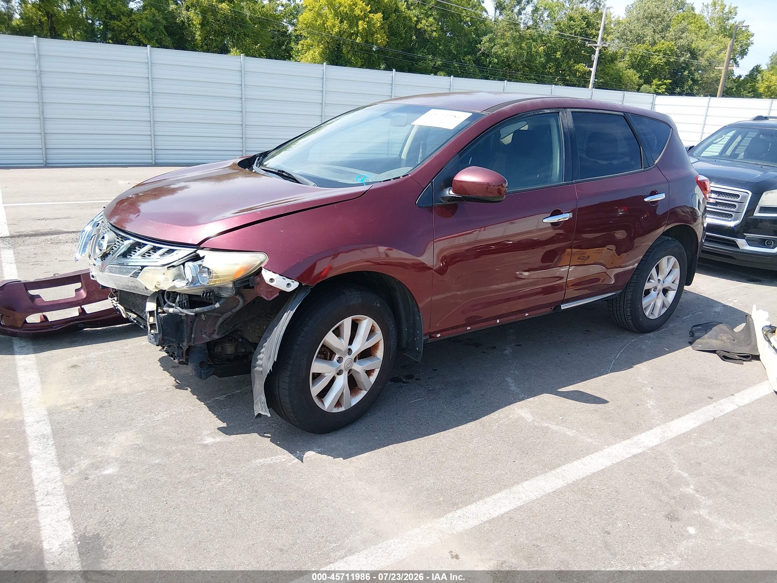 2011 Nissan Murano S Red vin: JN8AZ1MU9BW057024