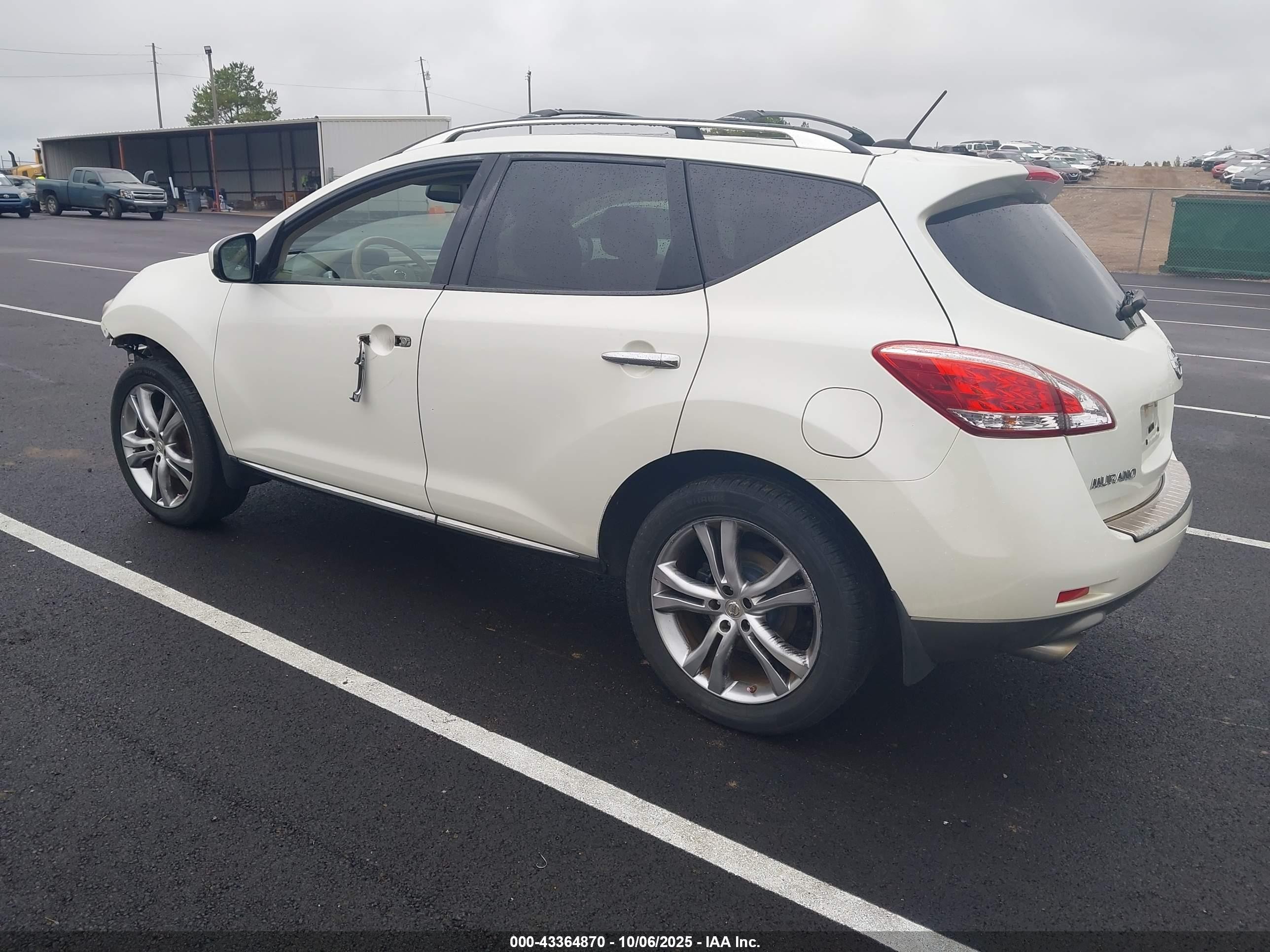 2011 Nissan Murano Le White vin: JN8AZ1MU9BW065656