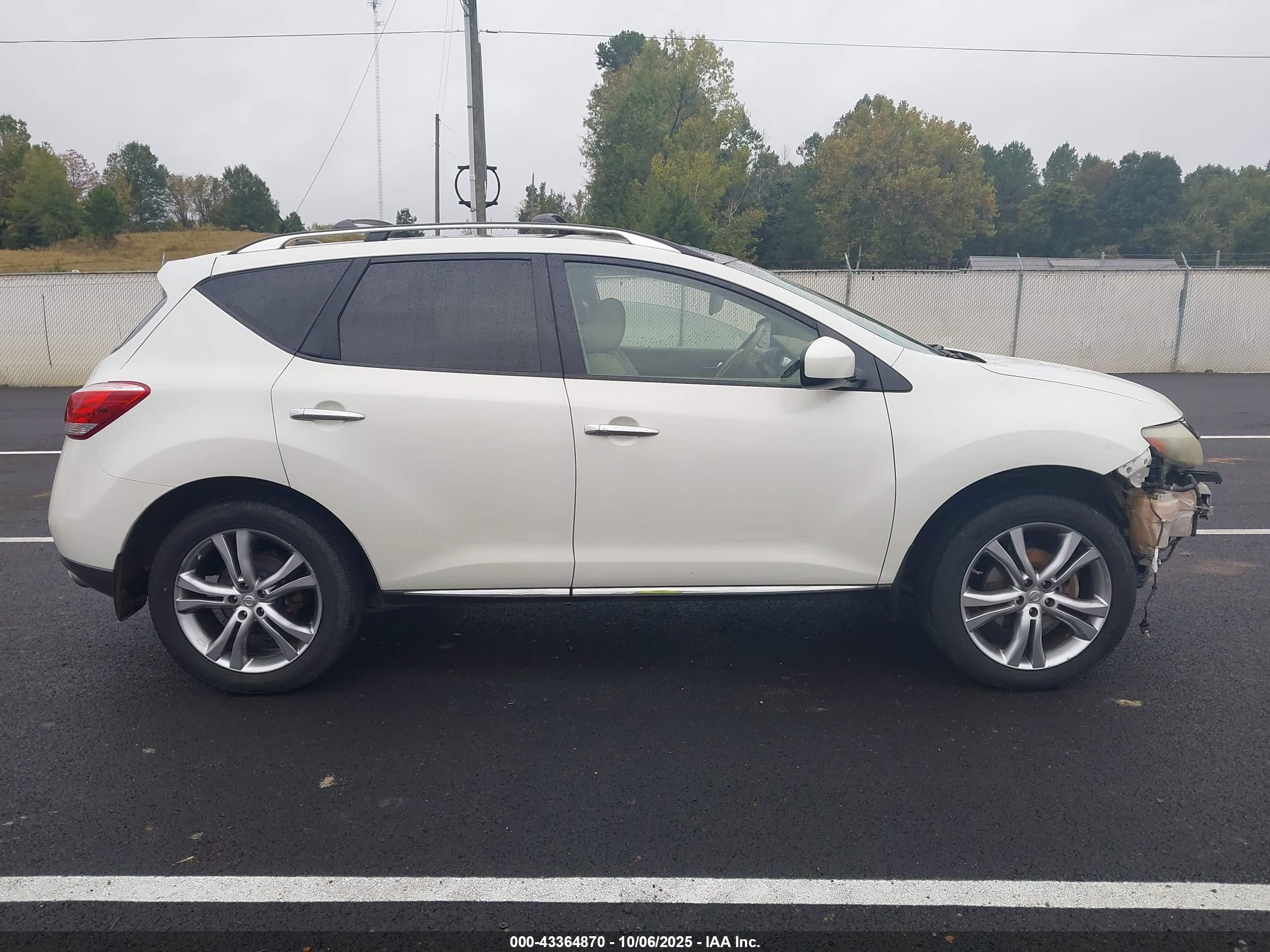 2011 Nissan Murano Le White vin: JN8AZ1MU9BW065656