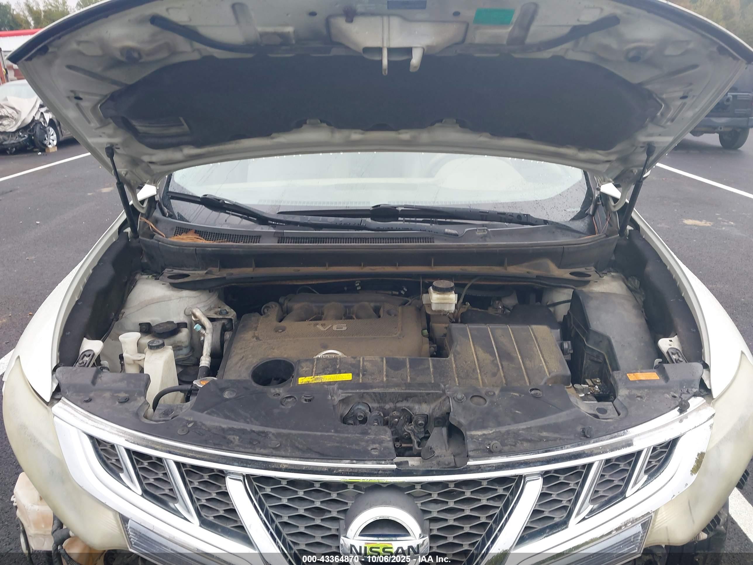 2011 Nissan Murano Le White vin: JN8AZ1MU9BW065656