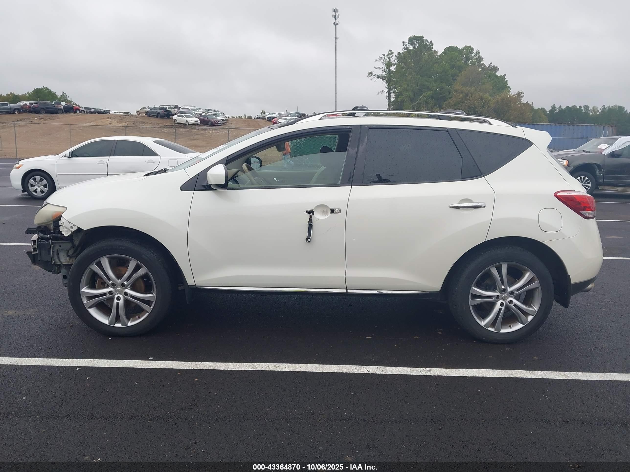2011 Nissan Murano Le White vin: JN8AZ1MU9BW065656