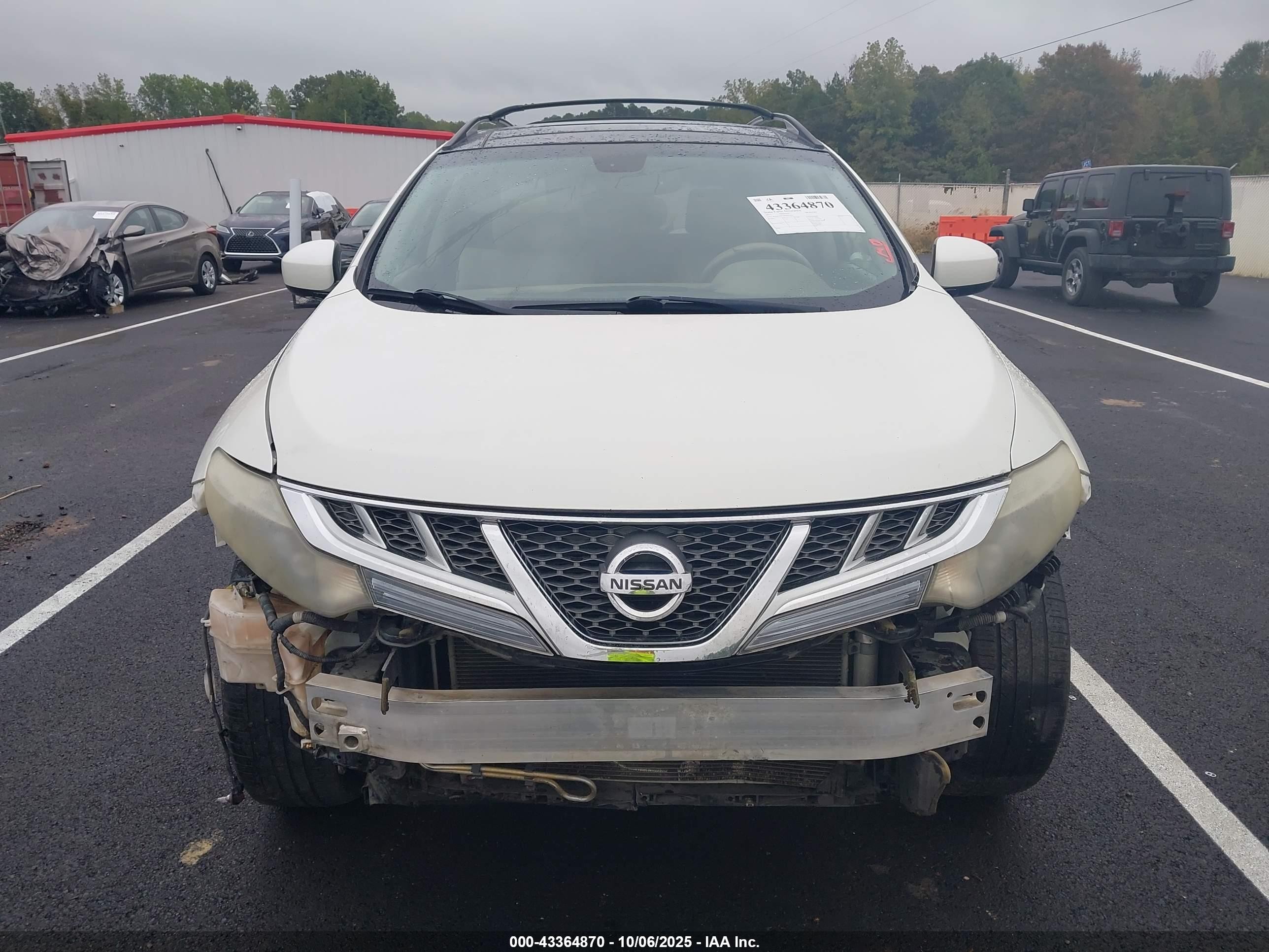 2011 Nissan Murano Le White vin: JN8AZ1MU9BW065656