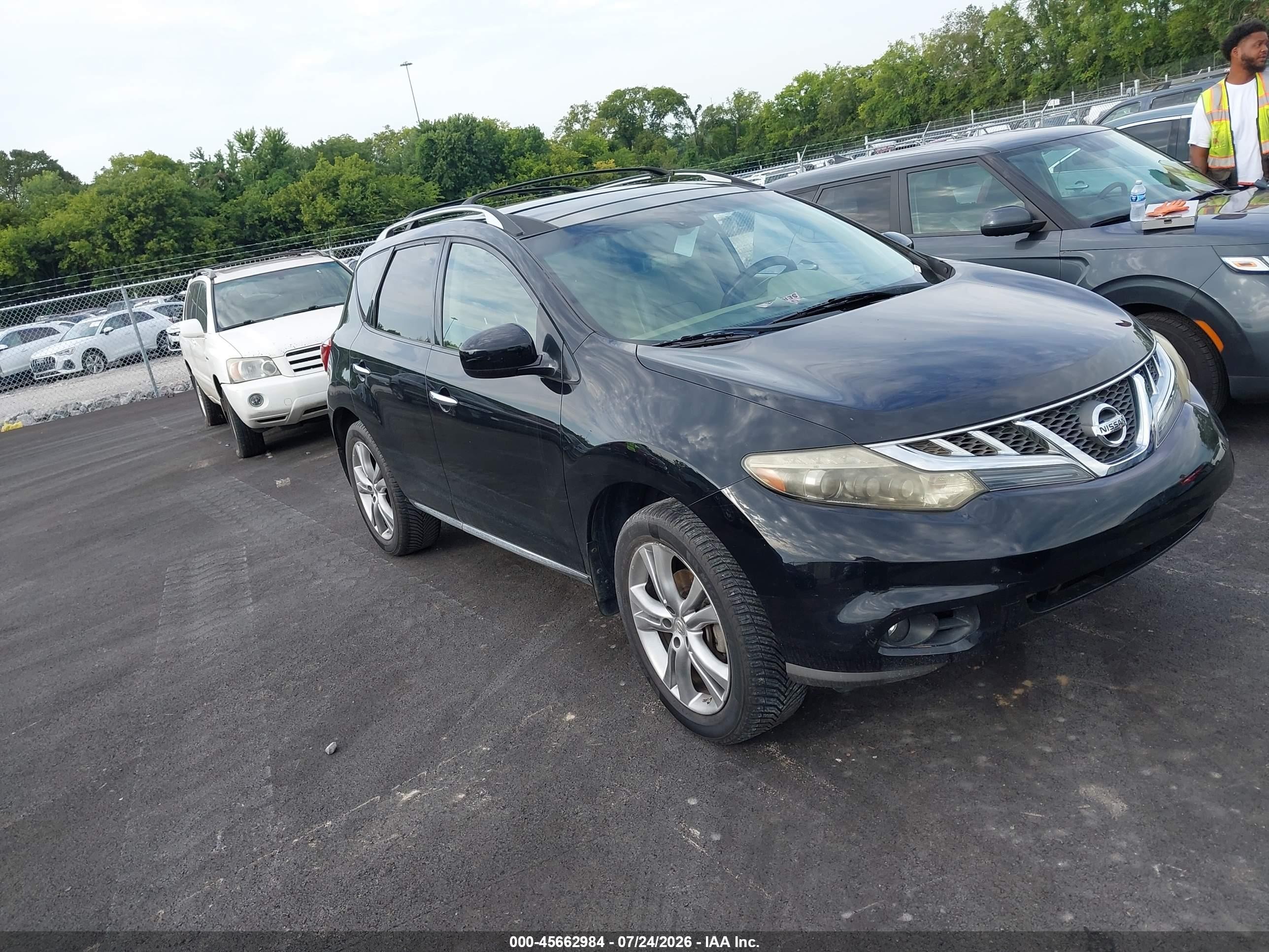 2012 Nissan Murano Le Черный vin: JN8AZ1MU9CW103162