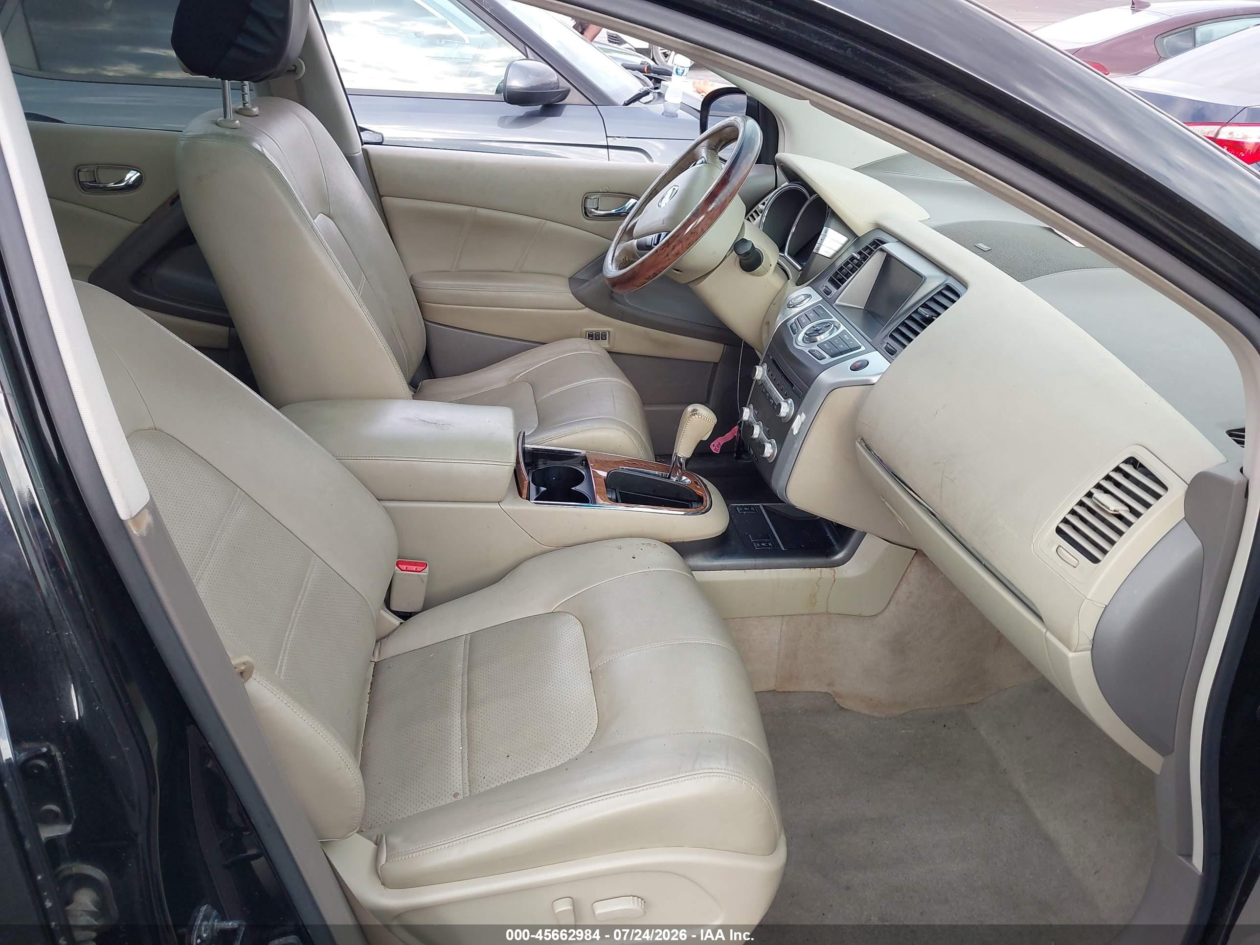 2012 Nissan Murano Le Черный vin: JN8AZ1MU9CW103162