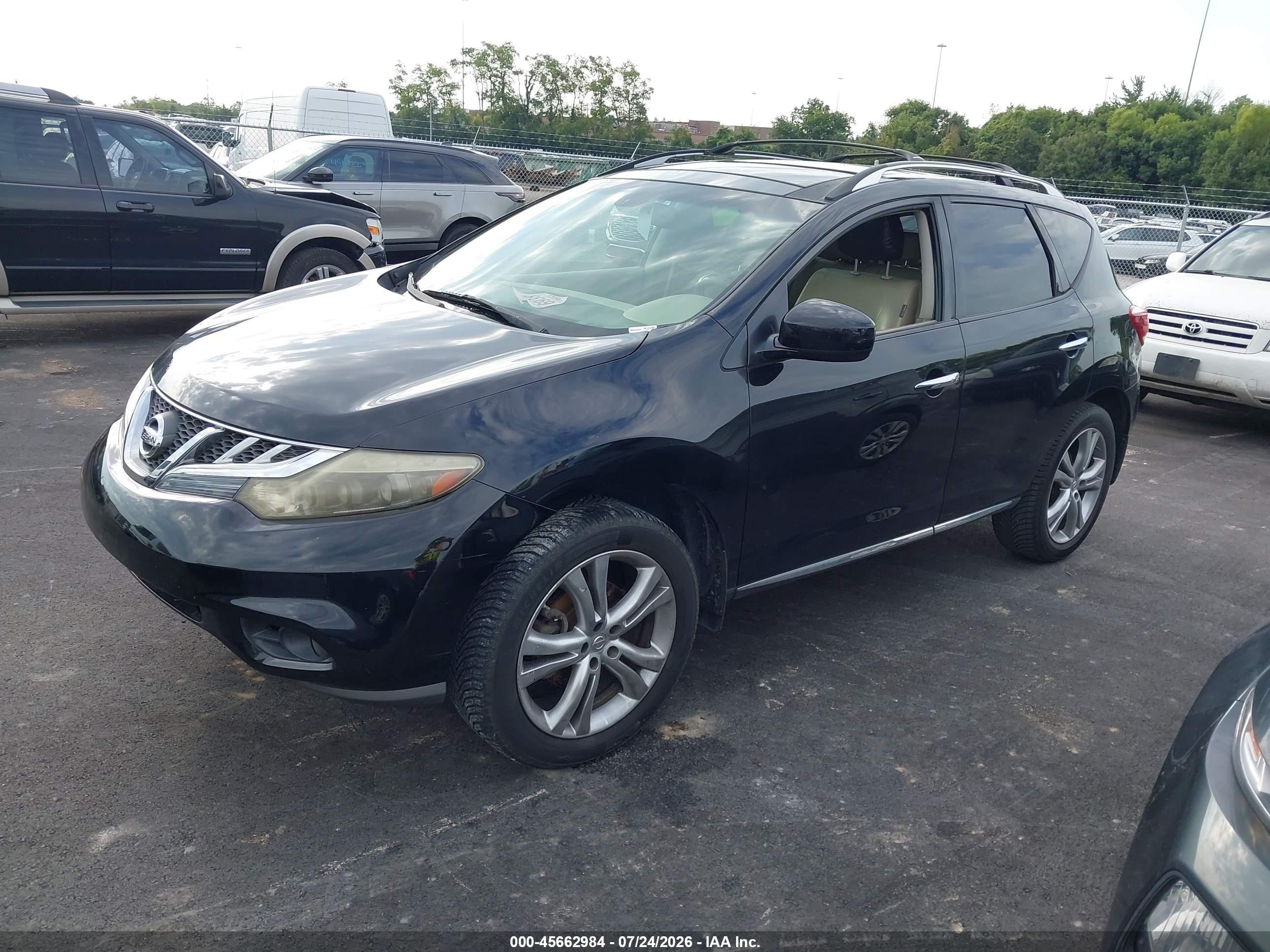 2012 Nissan Murano Le Черный vin: JN8AZ1MU9CW103162