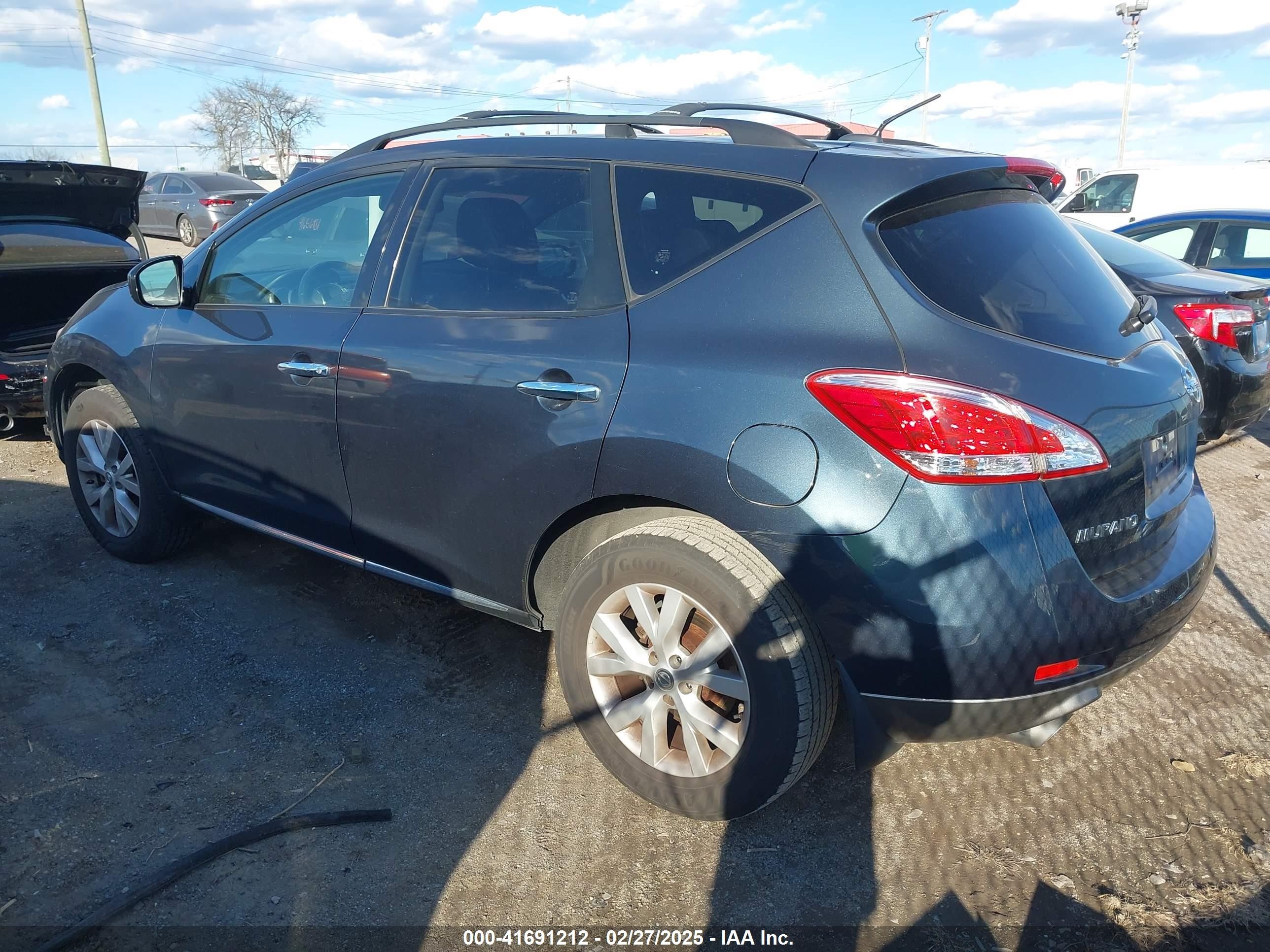 2012 Nissan Murano Sl Gray vin: JN8AZ1MU9CW107213