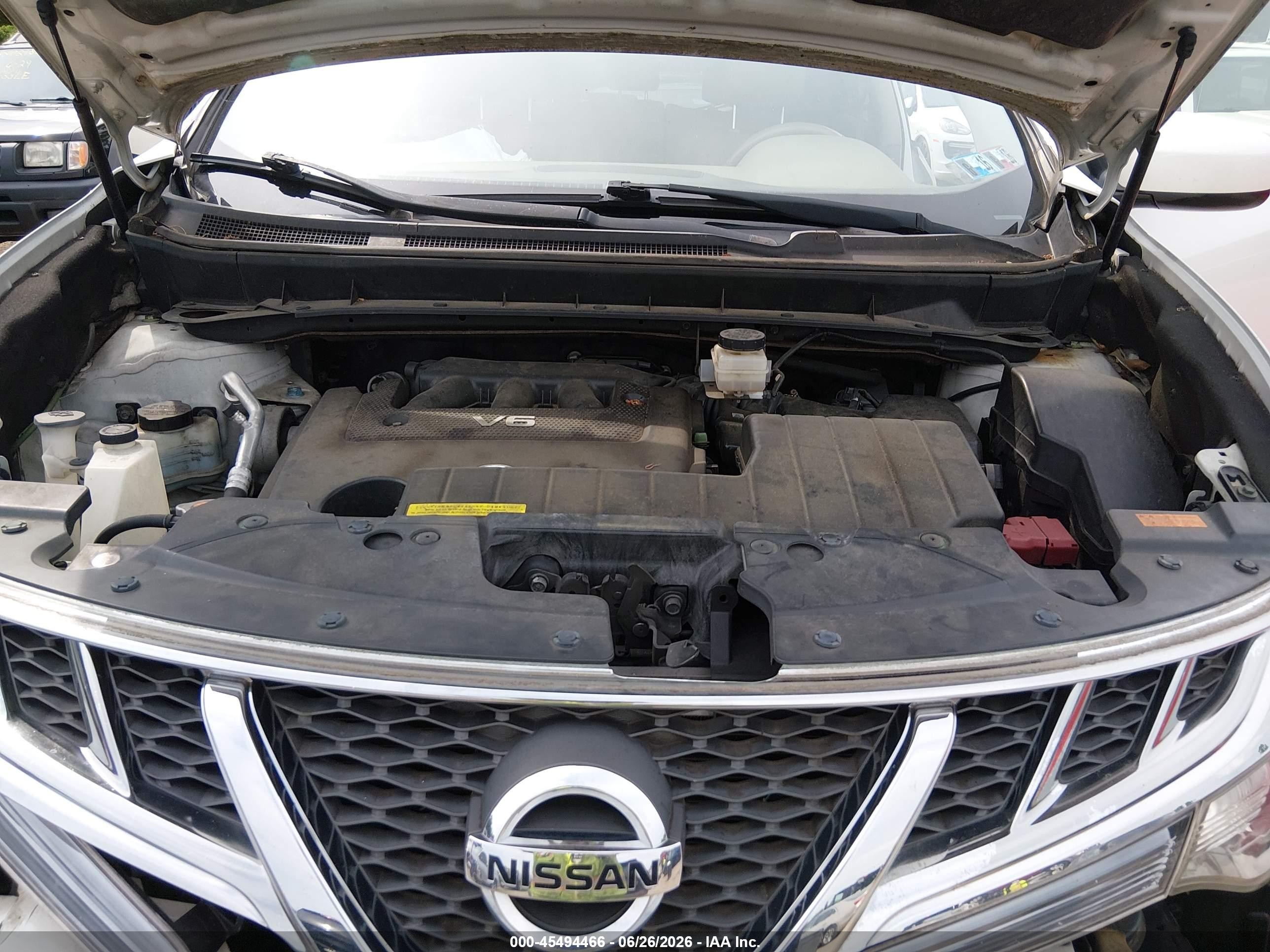 2012 Nissan Murano Le White vin: JN8AZ1MU9CW108622