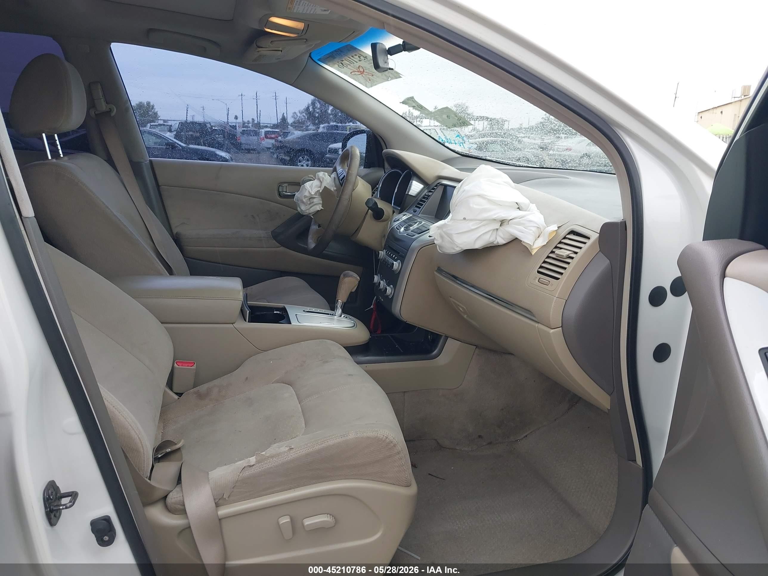 2012 Nissan Murano Sv White vin: JN8AZ1MU9CW108927