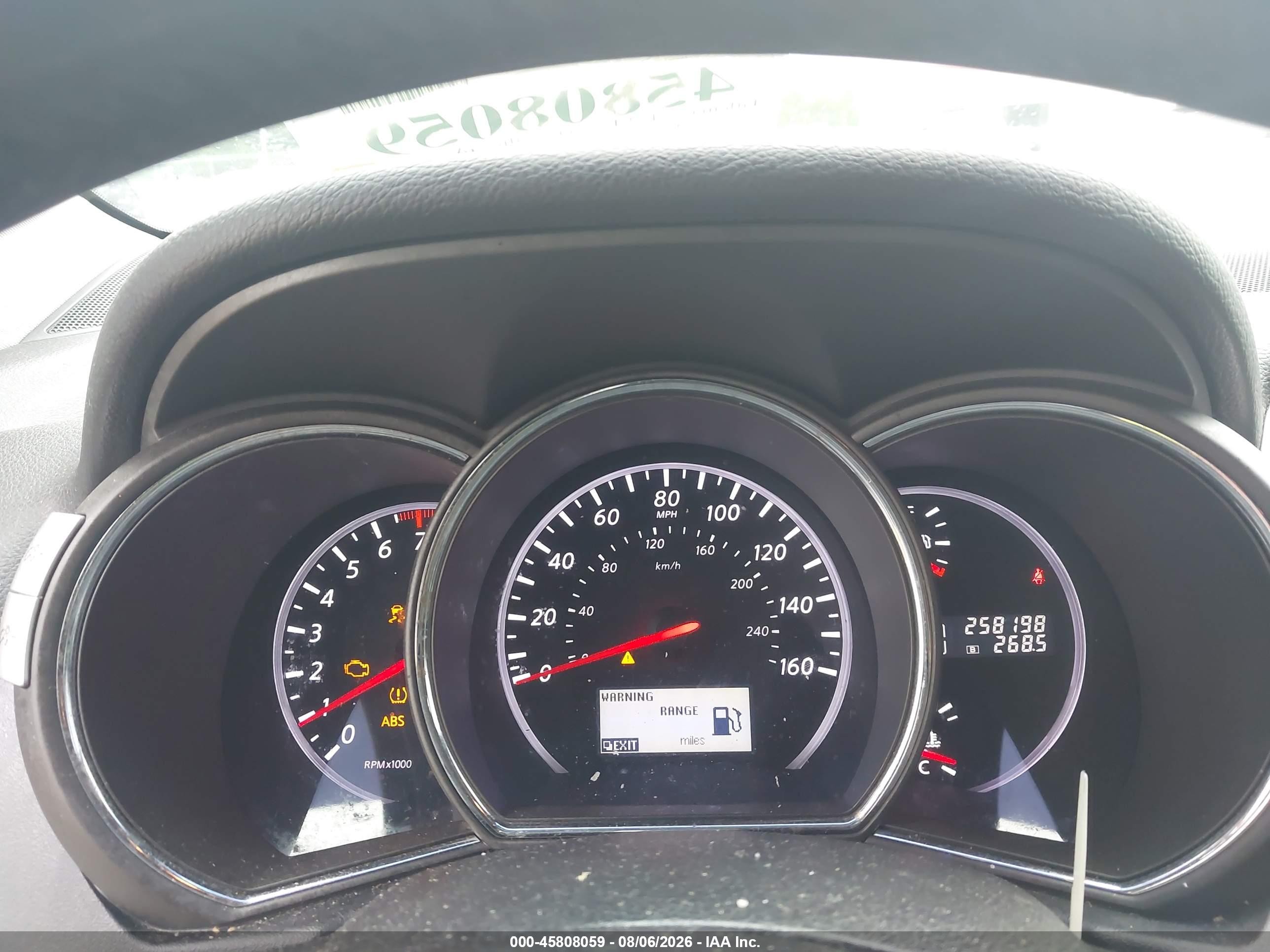 2012 Nissan Murano Le Синий vin: JN8AZ1MU9CW110631