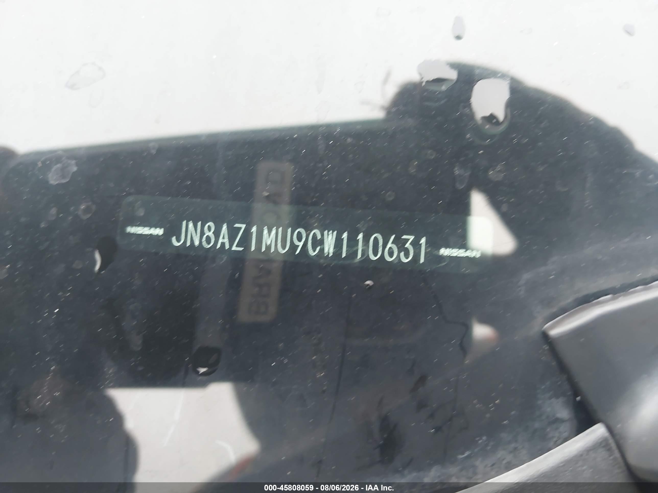 2012 Nissan Murano Le Синий vin: JN8AZ1MU9CW110631