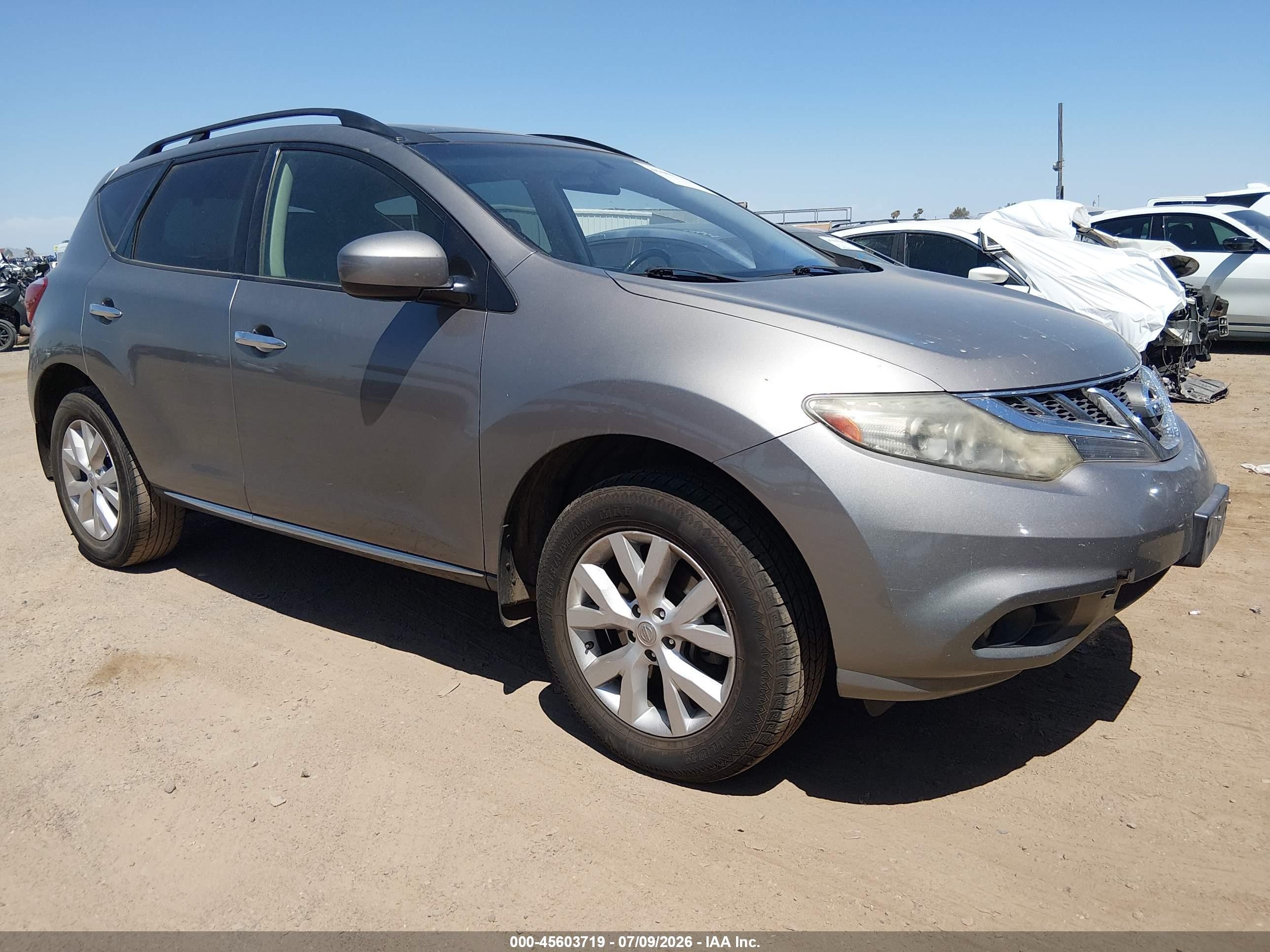 2012 Nissan Murano Sv Gray vin: JN8AZ1MU9CW113464