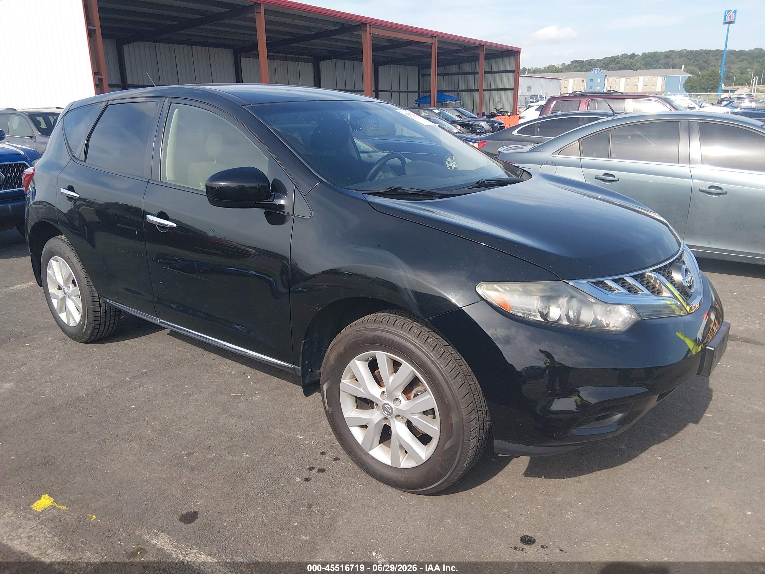 2013 Nissan Murano S Black vin: JN8AZ1MU9DW210181