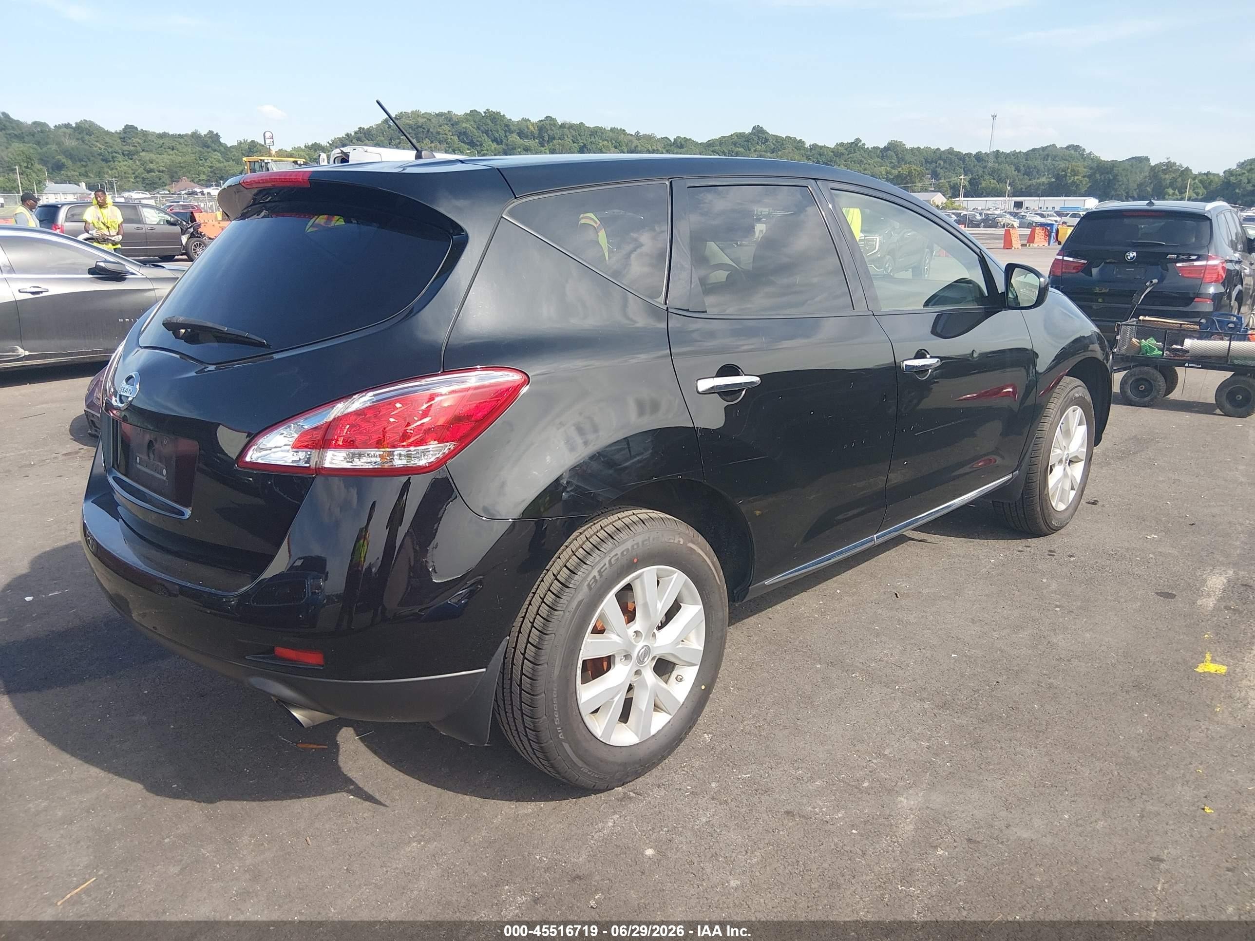 2013 Nissan Murano S Black vin: JN8AZ1MU9DW210181