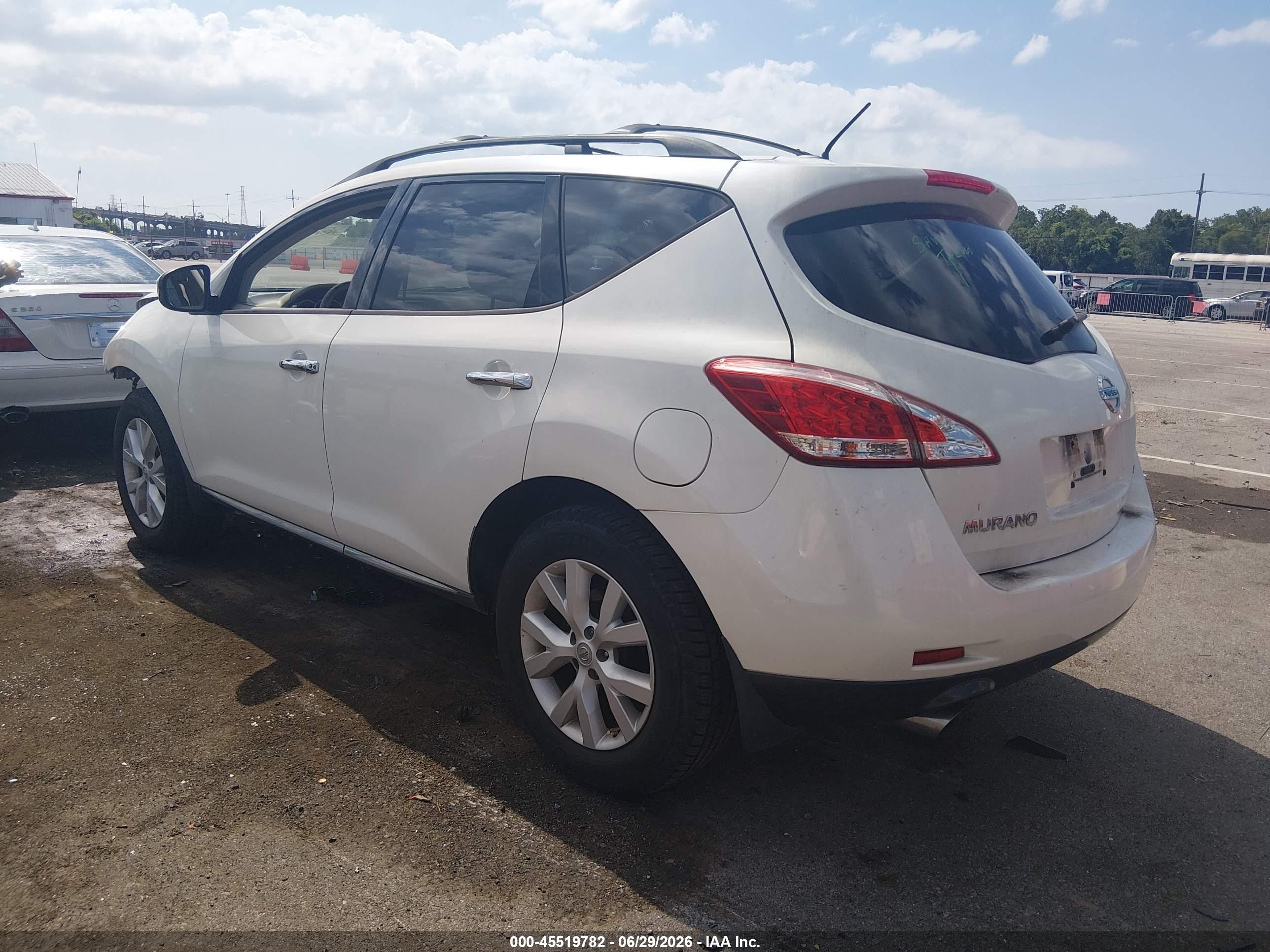 2014 Nissan Murano Sl White vin: JN8AZ1MU9EW405215