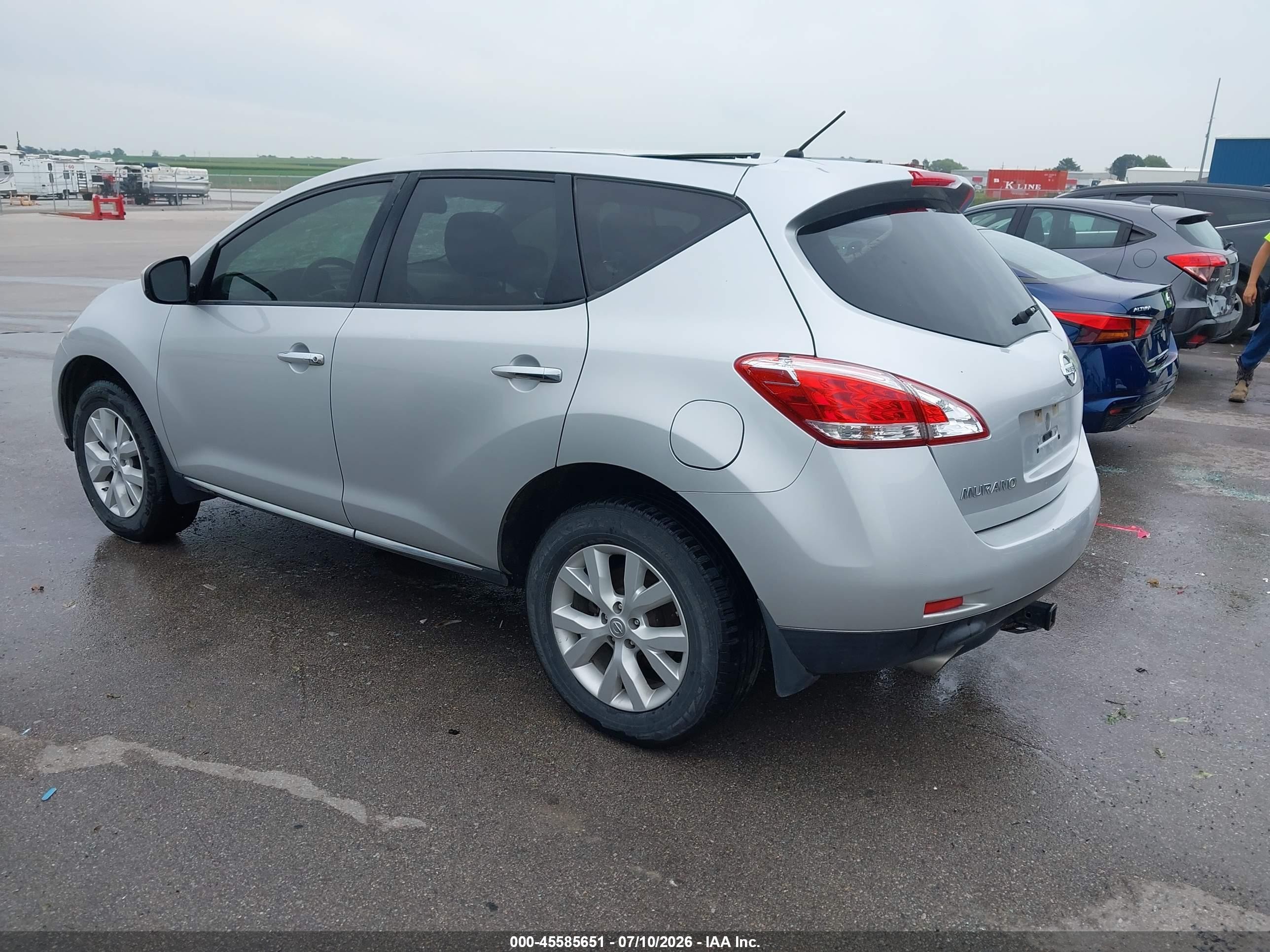 2014 Nissan Murano Le/s/sl/sv Серебряный vin: JN8AZ1MU9EW408938