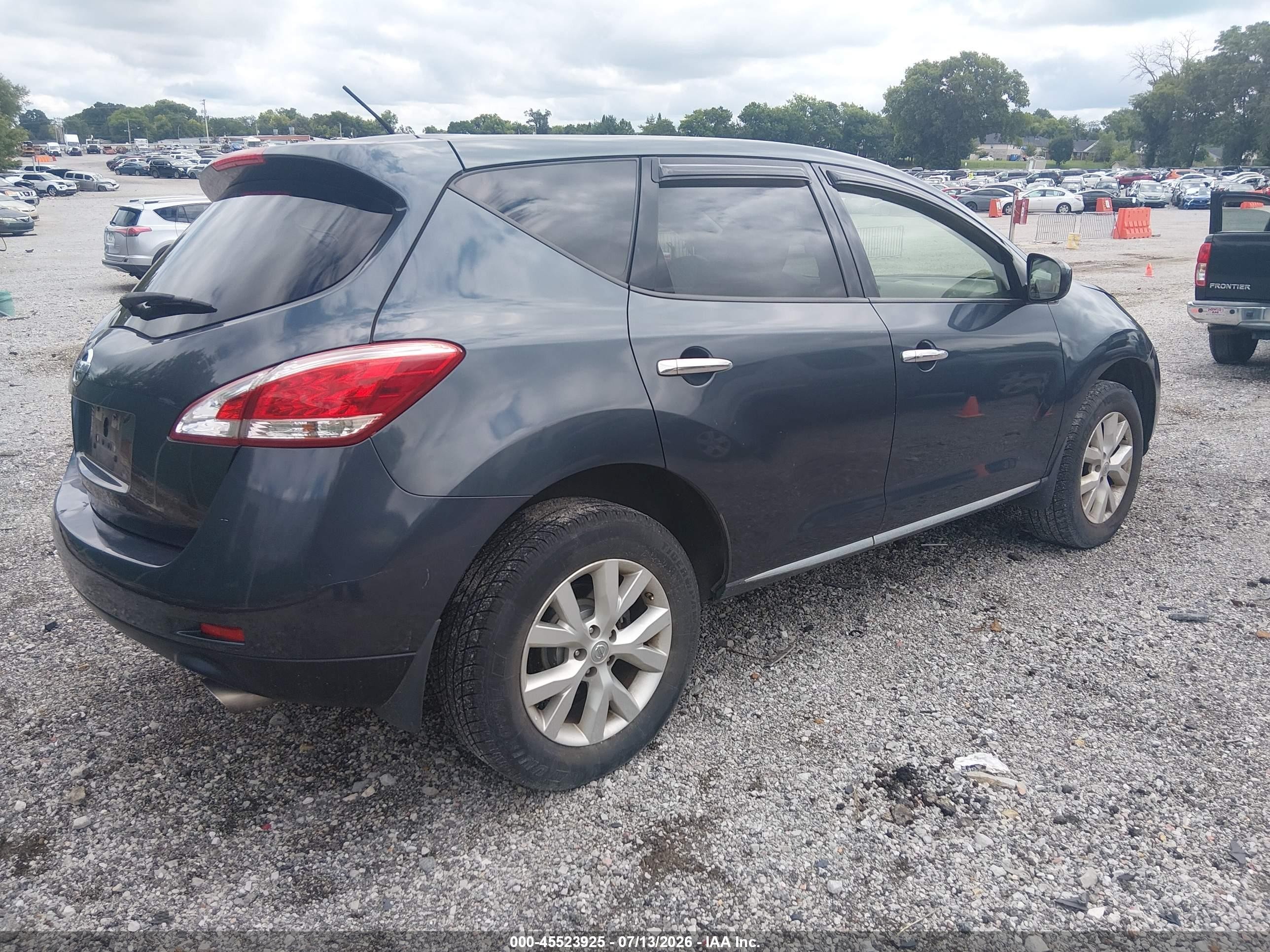 2014 Nissan Murano S/sl/sv/le Blue vin: JN8AZ1MU9EW409054