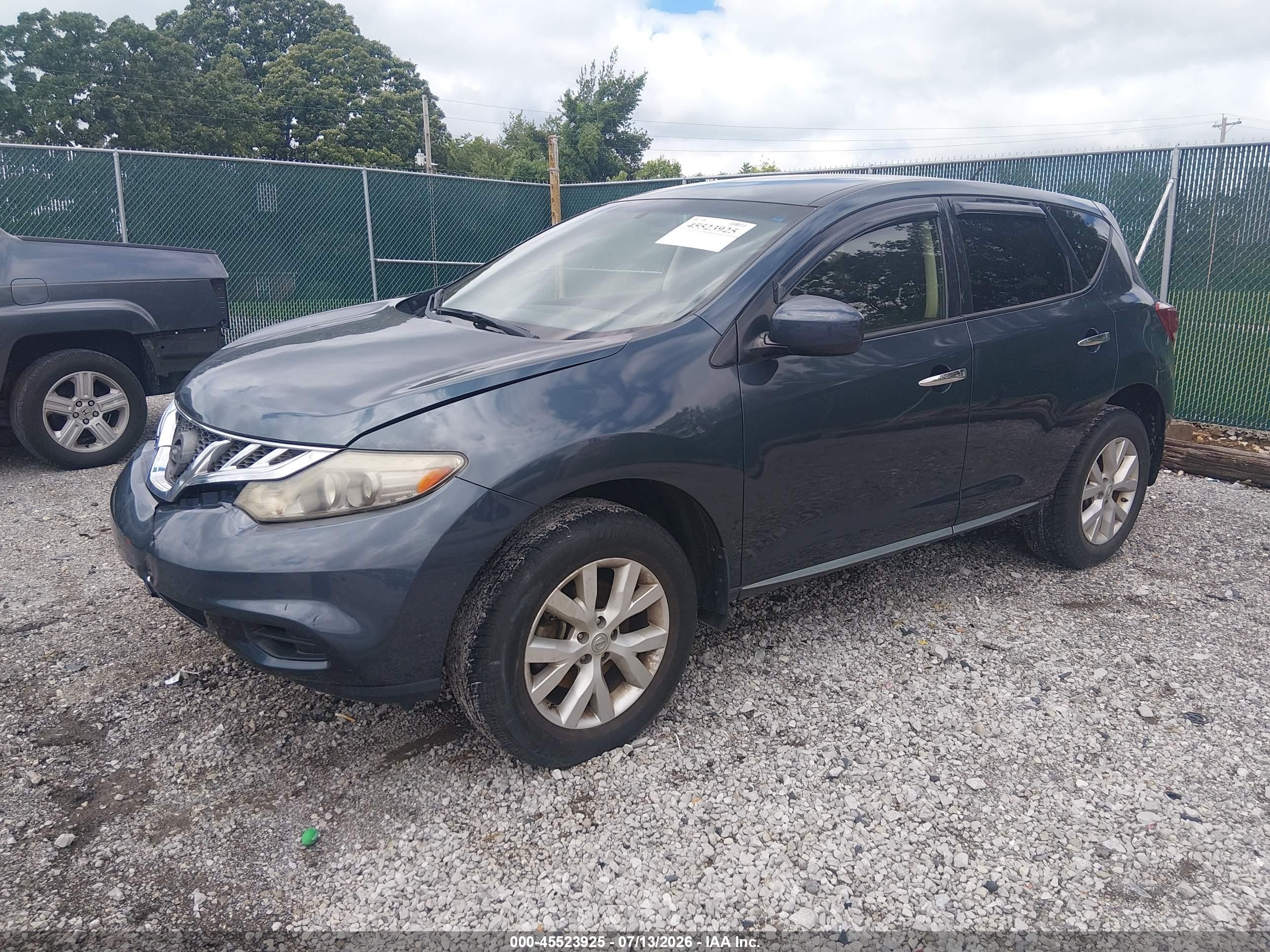 2014 Nissan Murano S/sl/sv/le Blue vin: JN8AZ1MU9EW409054