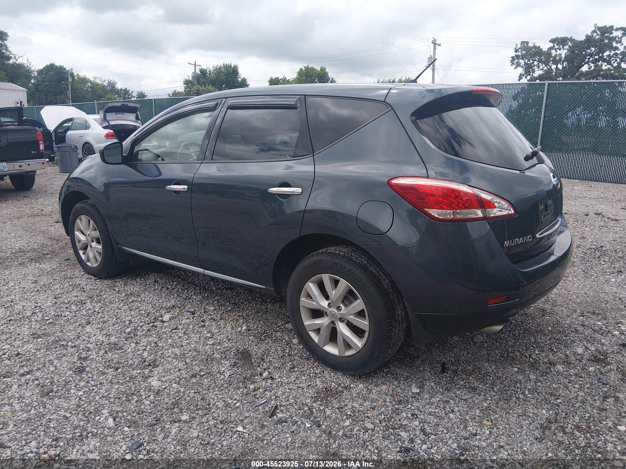 2014 Nissan Murano S/sl/sv/le Blue vin: JN8AZ1MU9EW409054