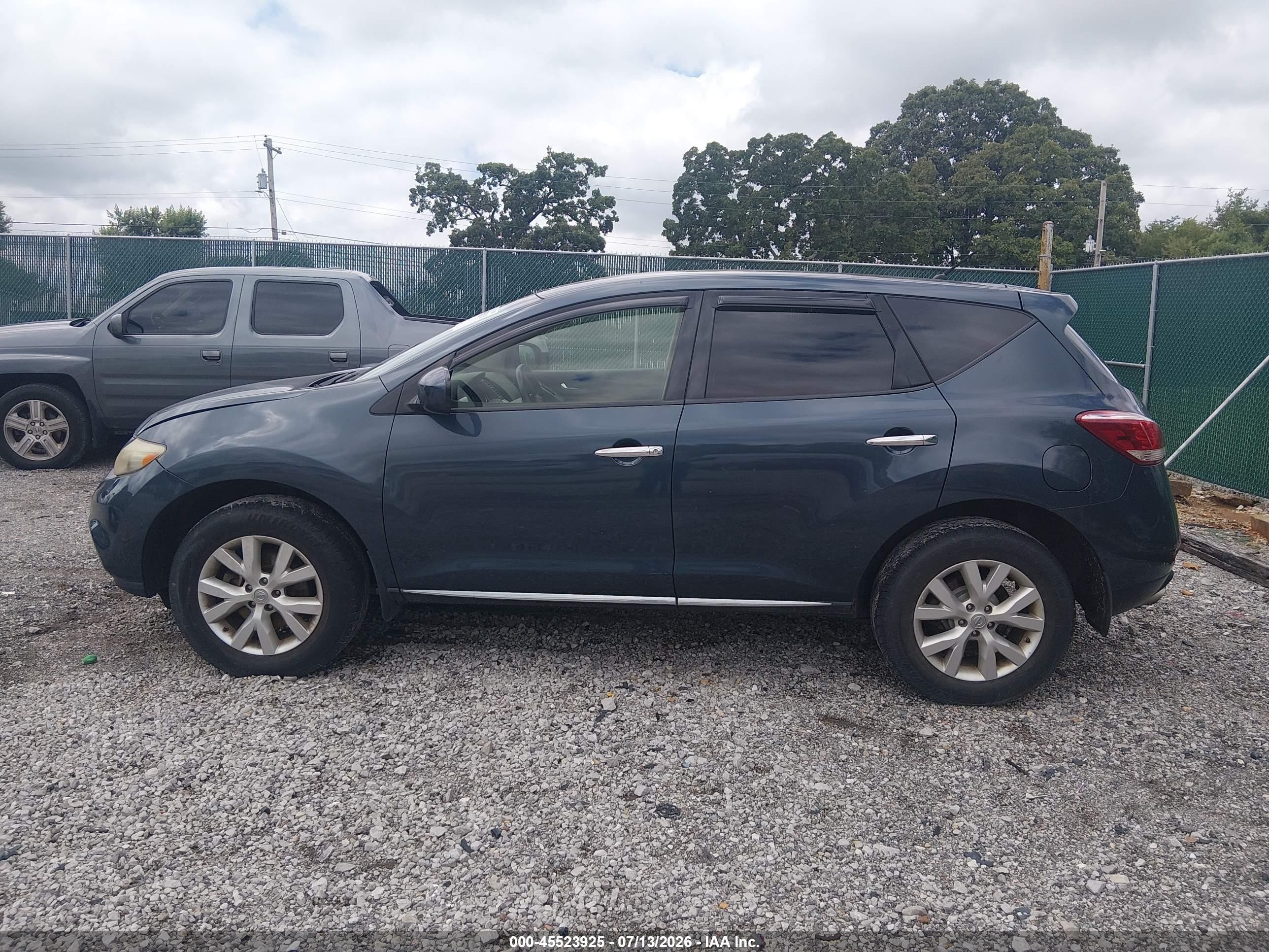 2014 Nissan Murano S/sl/sv/le Blue vin: JN8AZ1MU9EW409054