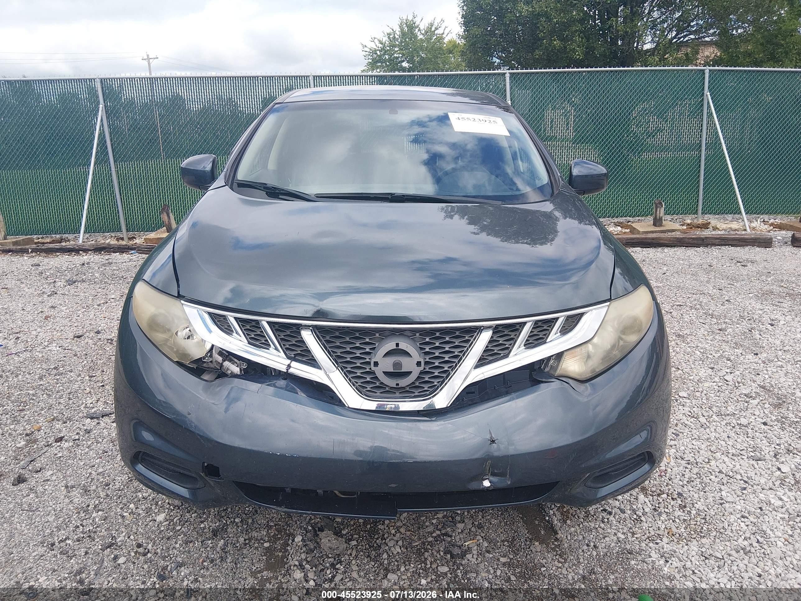 2014 Nissan Murano S/sl/sv/le Blue vin: JN8AZ1MU9EW409054