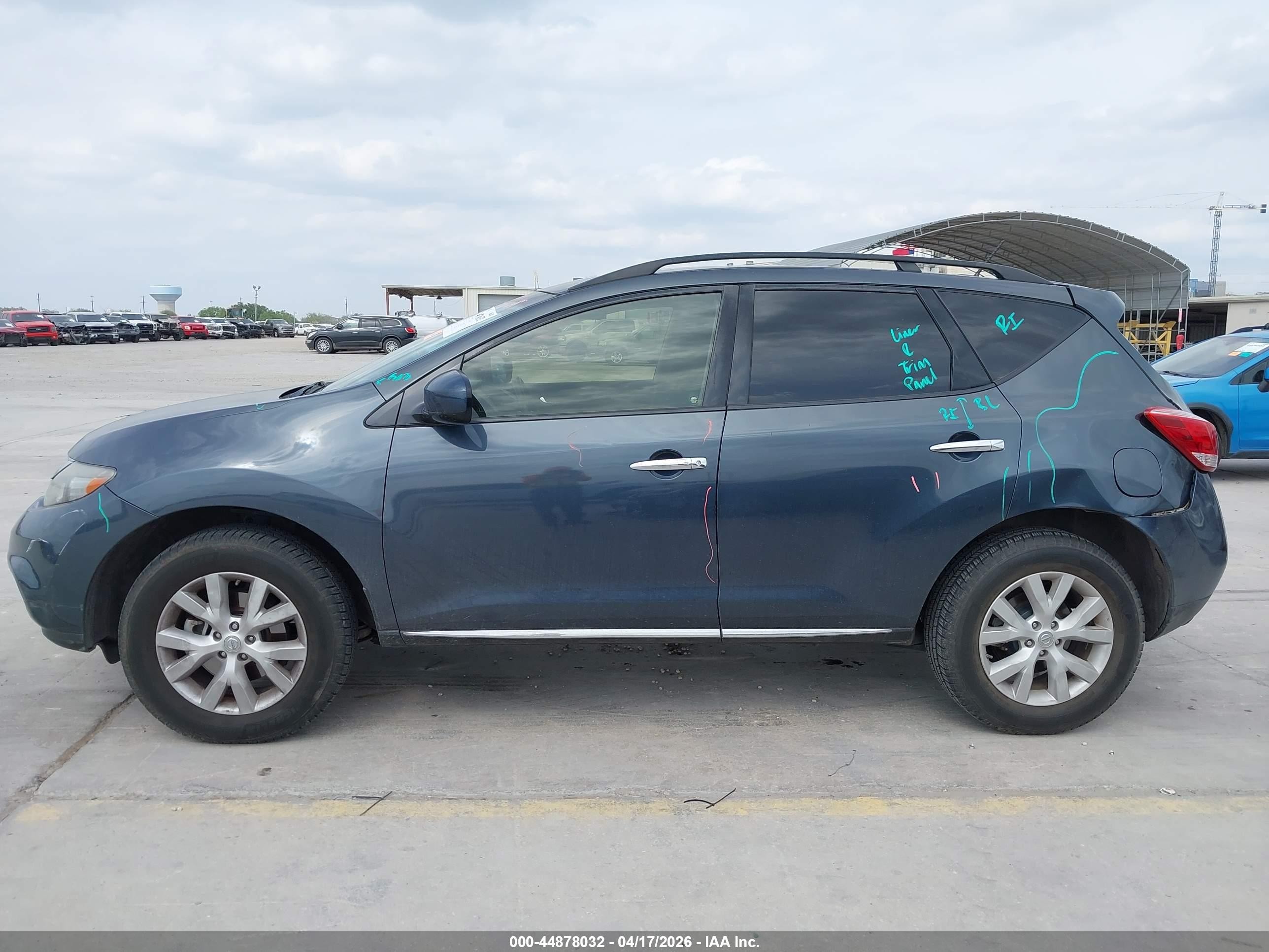 2014 Nissan Murano Sv Gray vin: JN8AZ1MU9EW413055