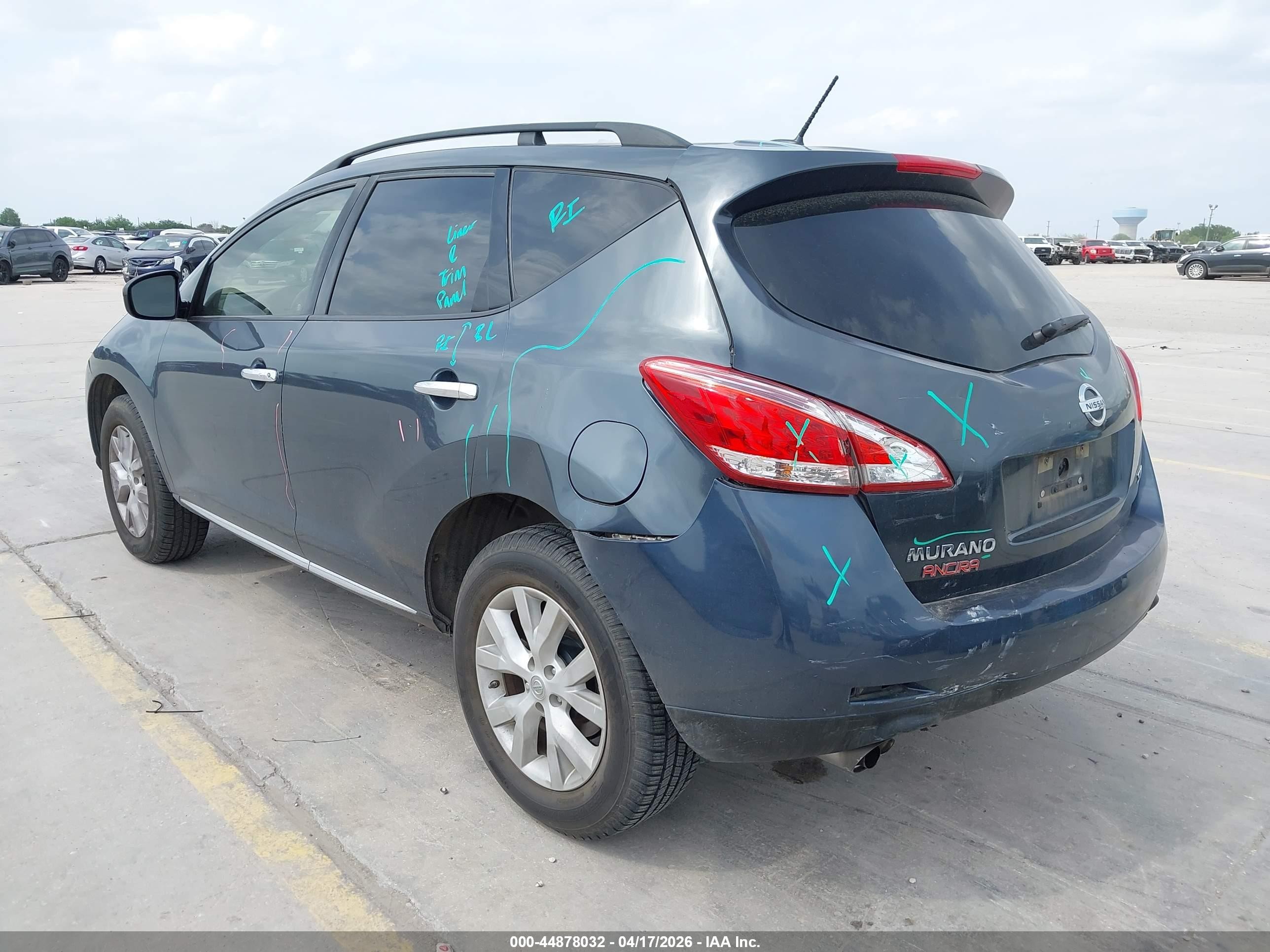 2014 Nissan Murano Sv Gray vin: JN8AZ1MU9EW413055