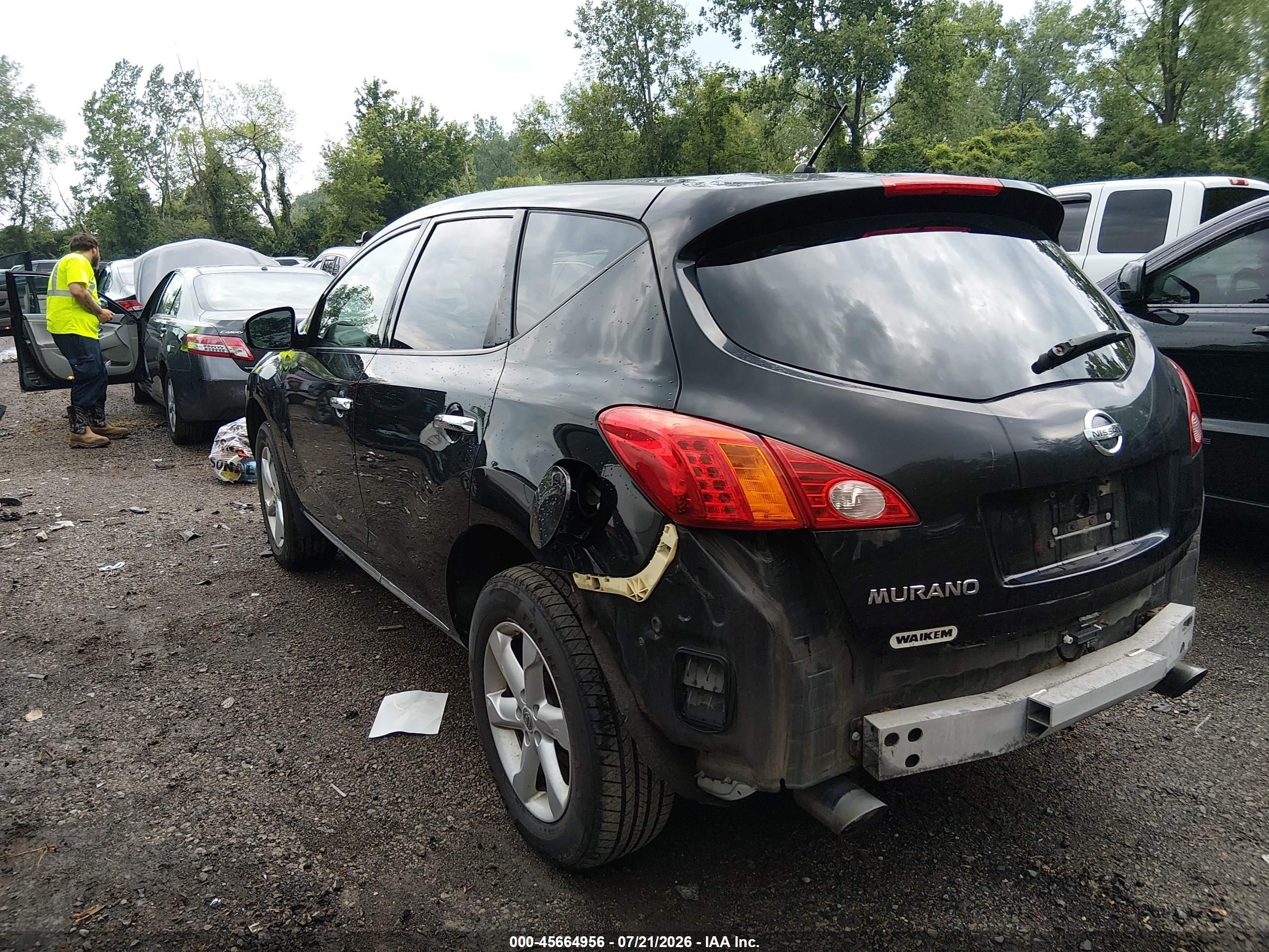 2010 Nissan Murano S Black vin: JN8AZ1MUXAW000863