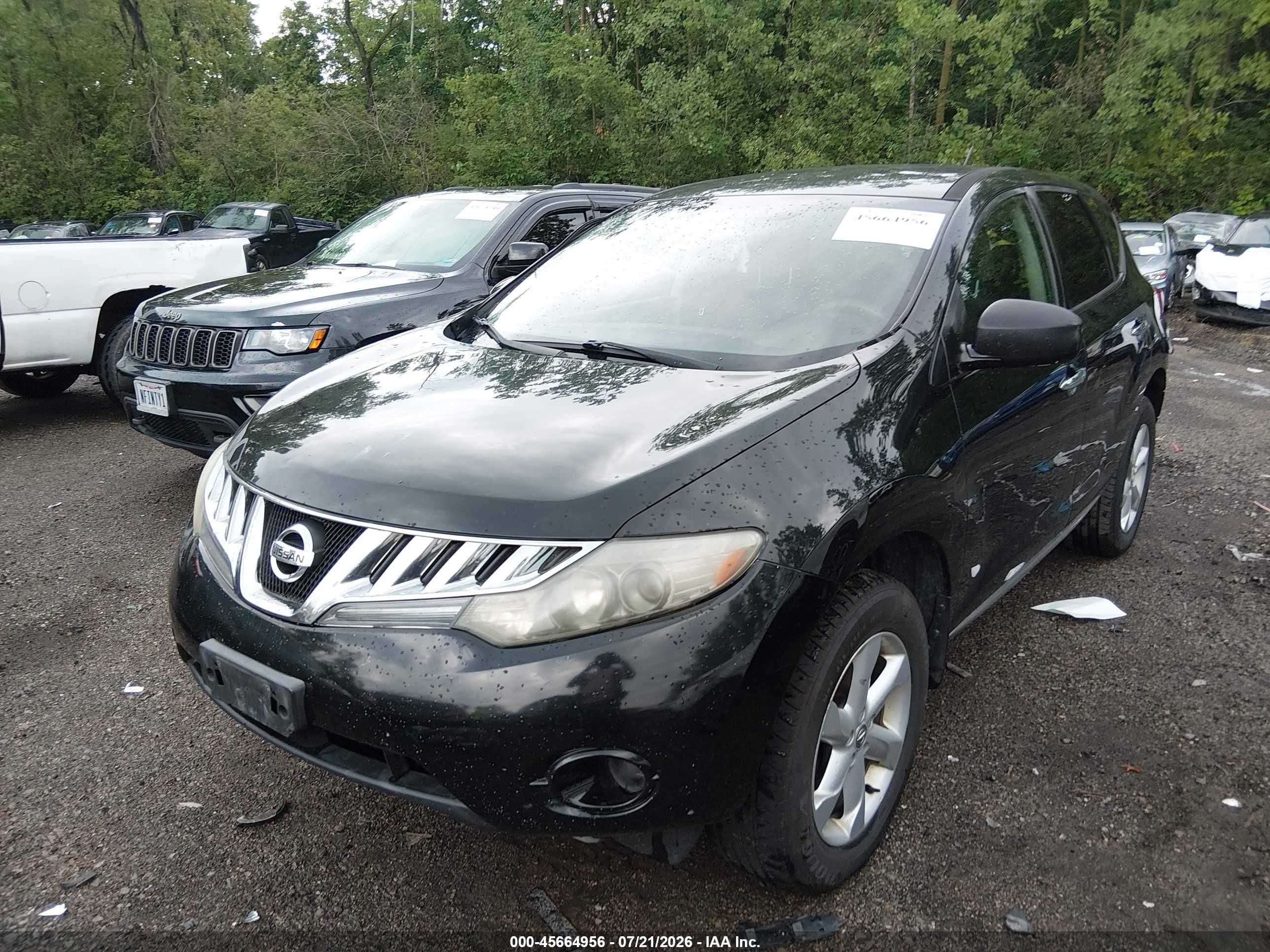 2010 Nissan Murano S Black vin: JN8AZ1MUXAW000863