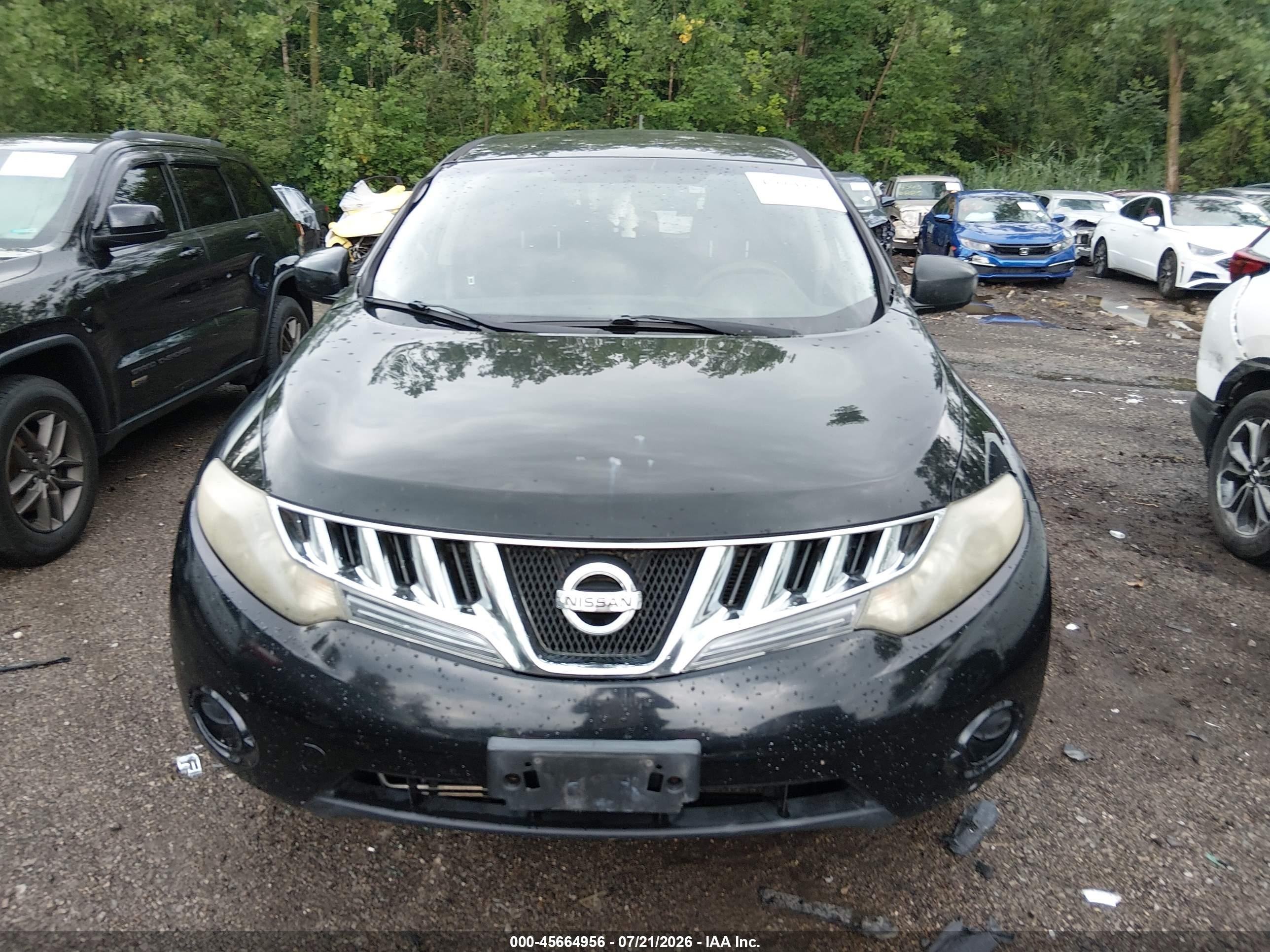 2010 Nissan Murano S Black vin: JN8AZ1MUXAW000863