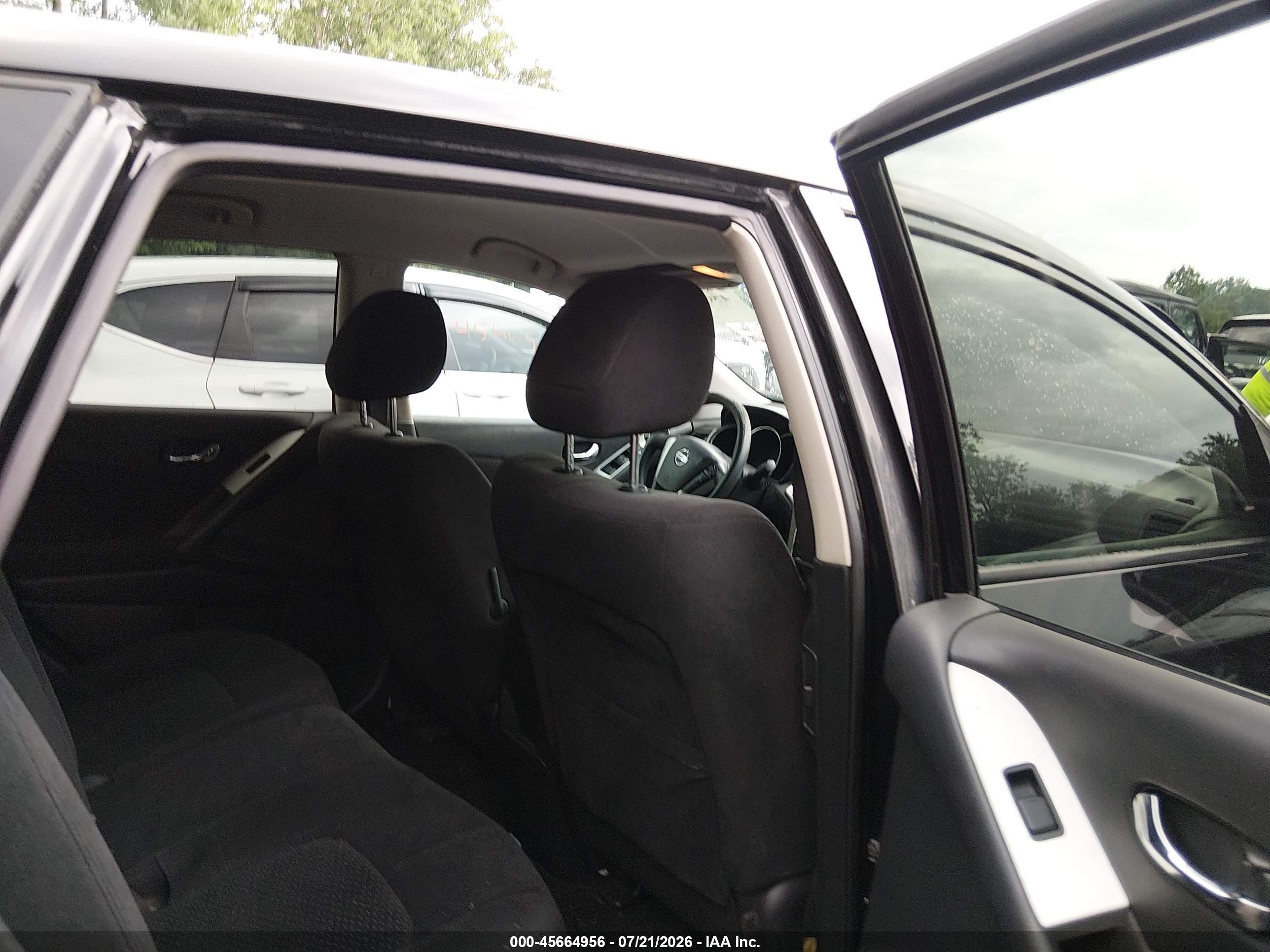 2010 Nissan Murano S Black vin: JN8AZ1MUXAW000863