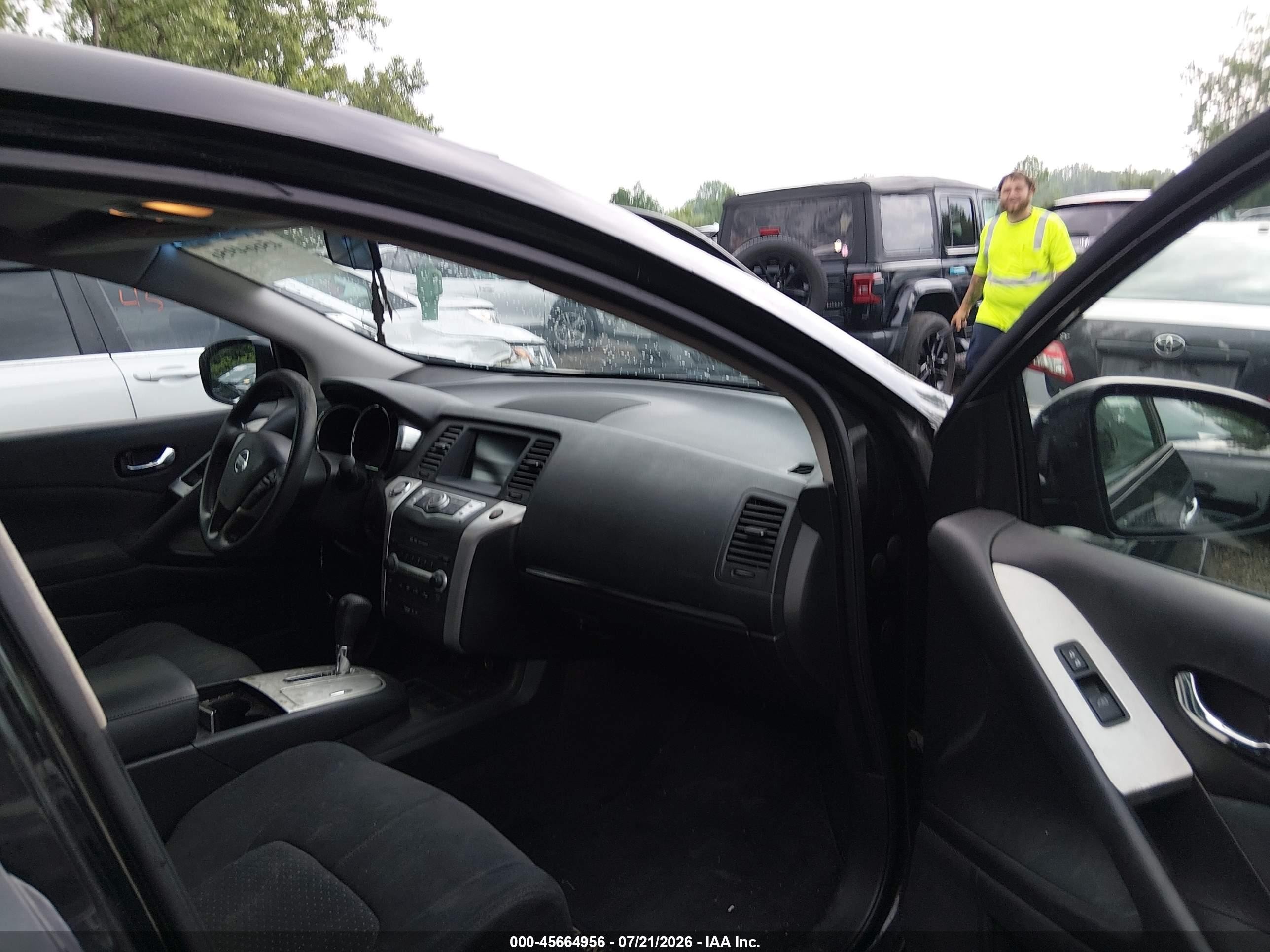 2010 Nissan Murano S Black vin: JN8AZ1MUXAW000863