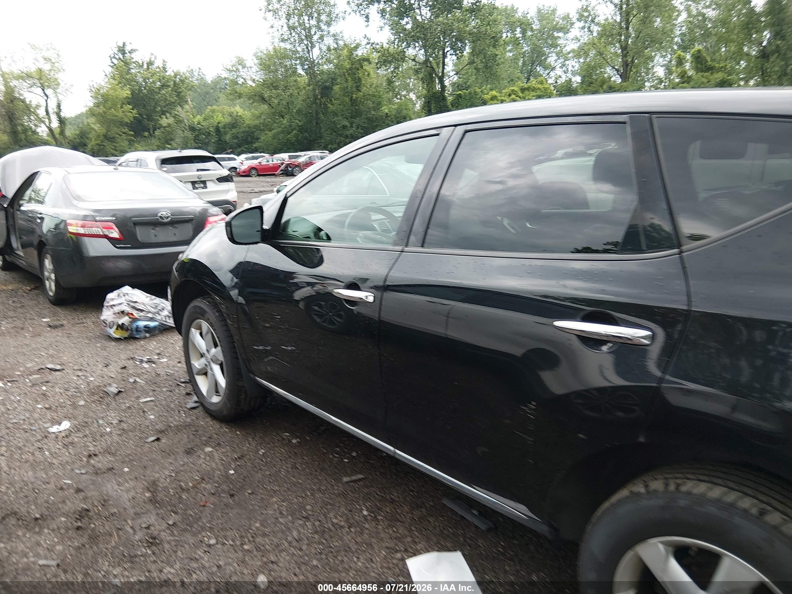 2010 Nissan Murano S Black vin: JN8AZ1MUXAW000863