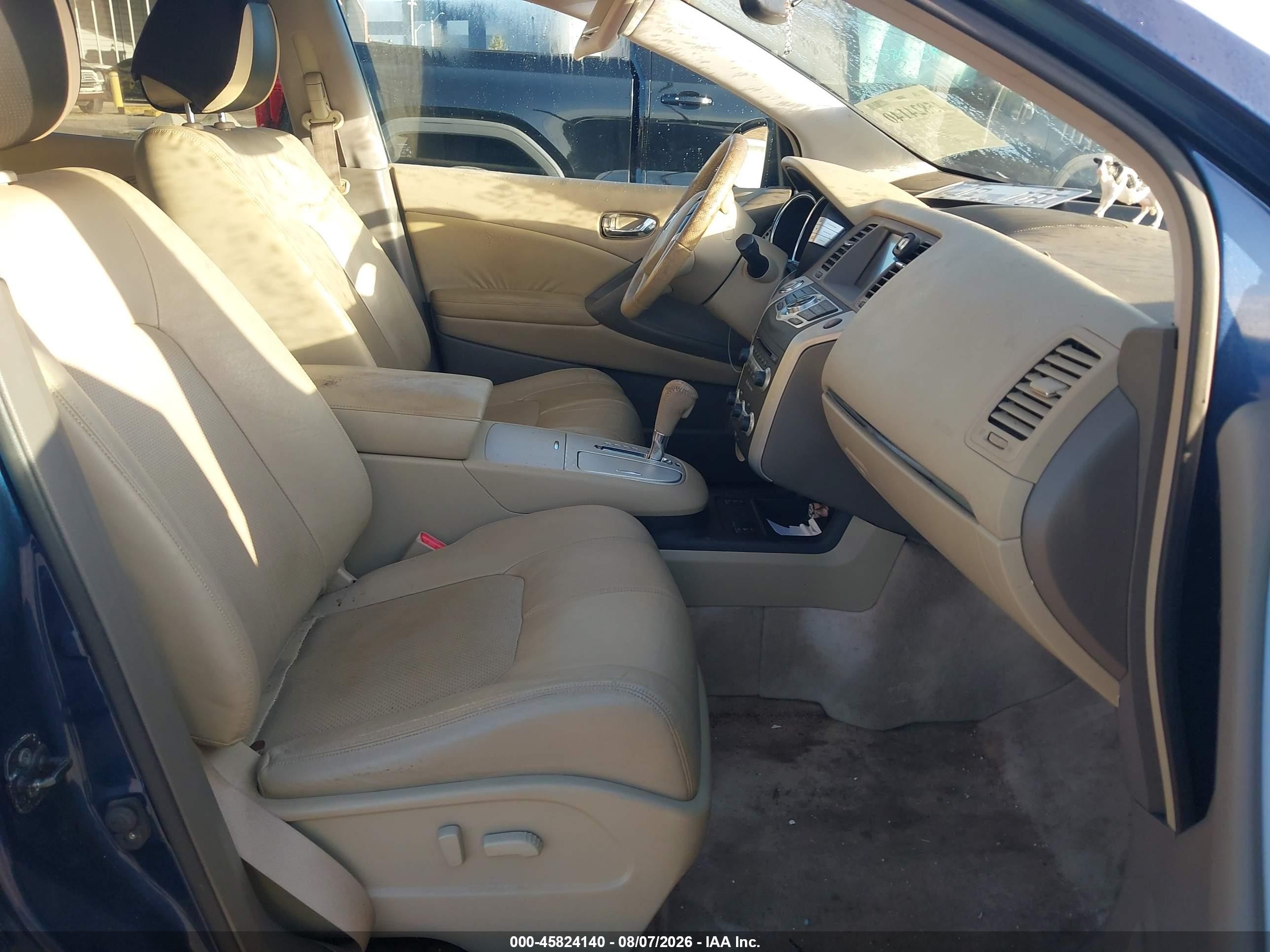 2010 Nissan Murano Sl Blue vin: JN8AZ1MUXAW000877