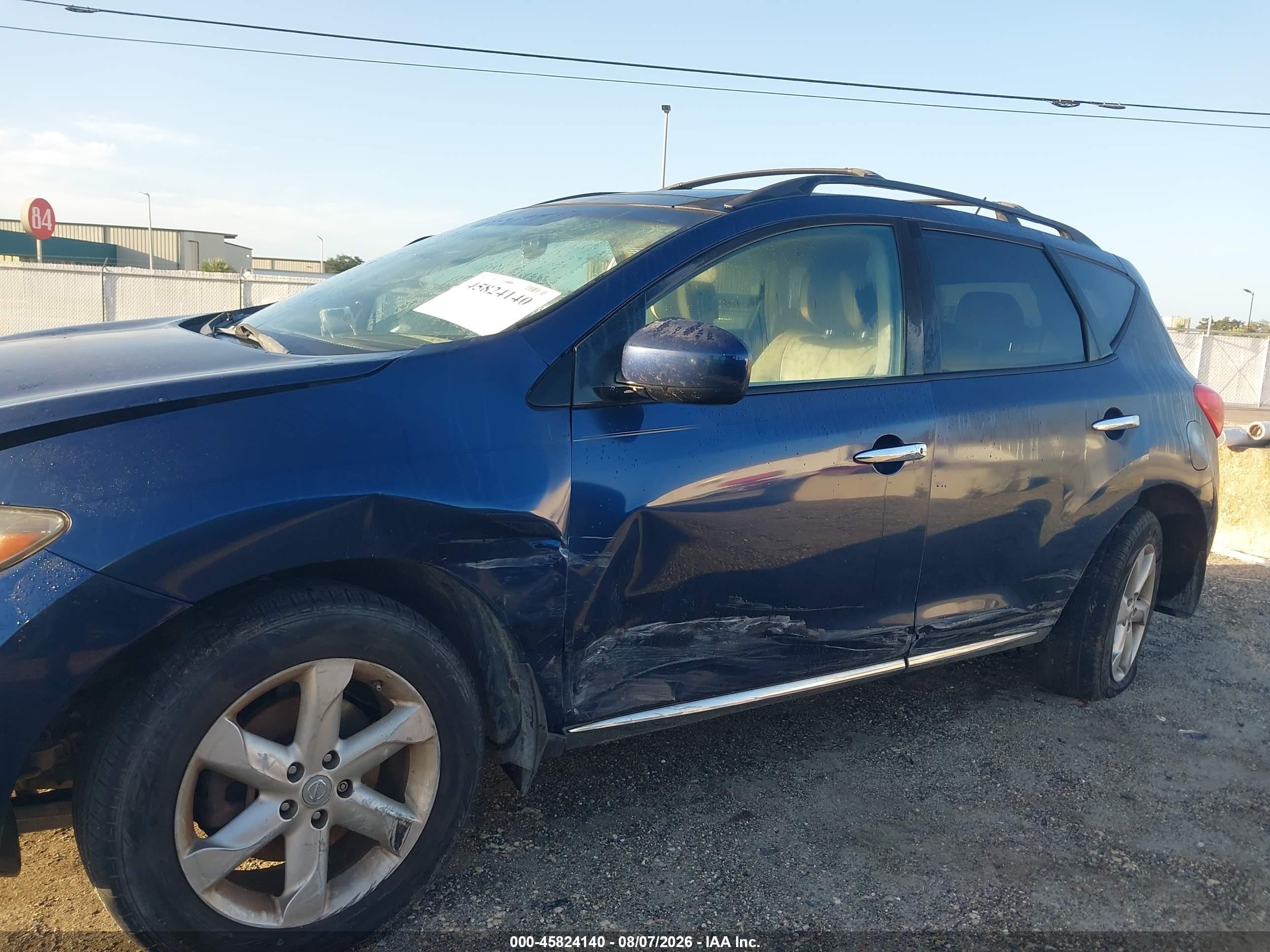 2010 Nissan Murano Sl Blue vin: JN8AZ1MUXAW000877