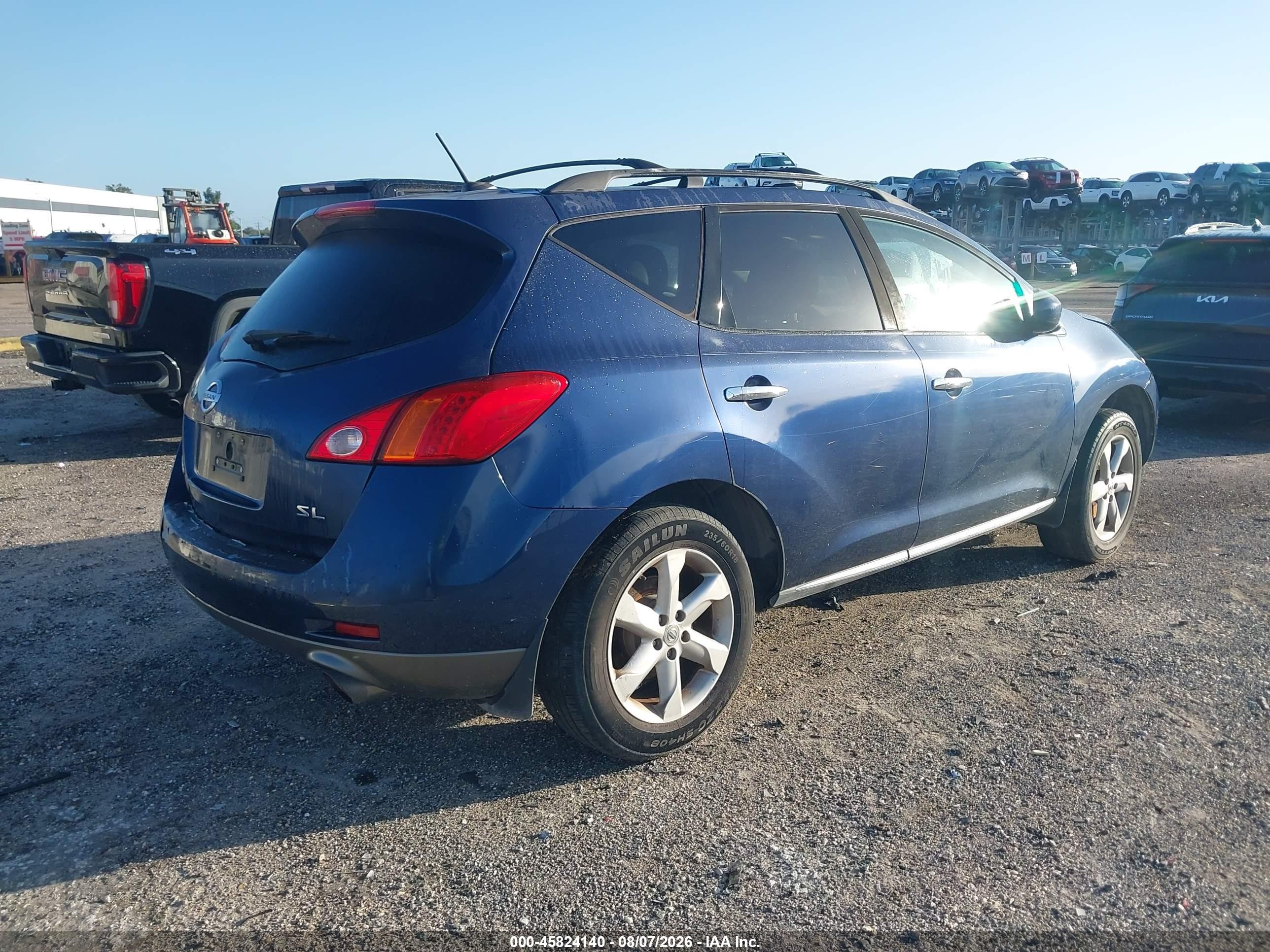 2010 Nissan Murano Sl Blue vin: JN8AZ1MUXAW000877