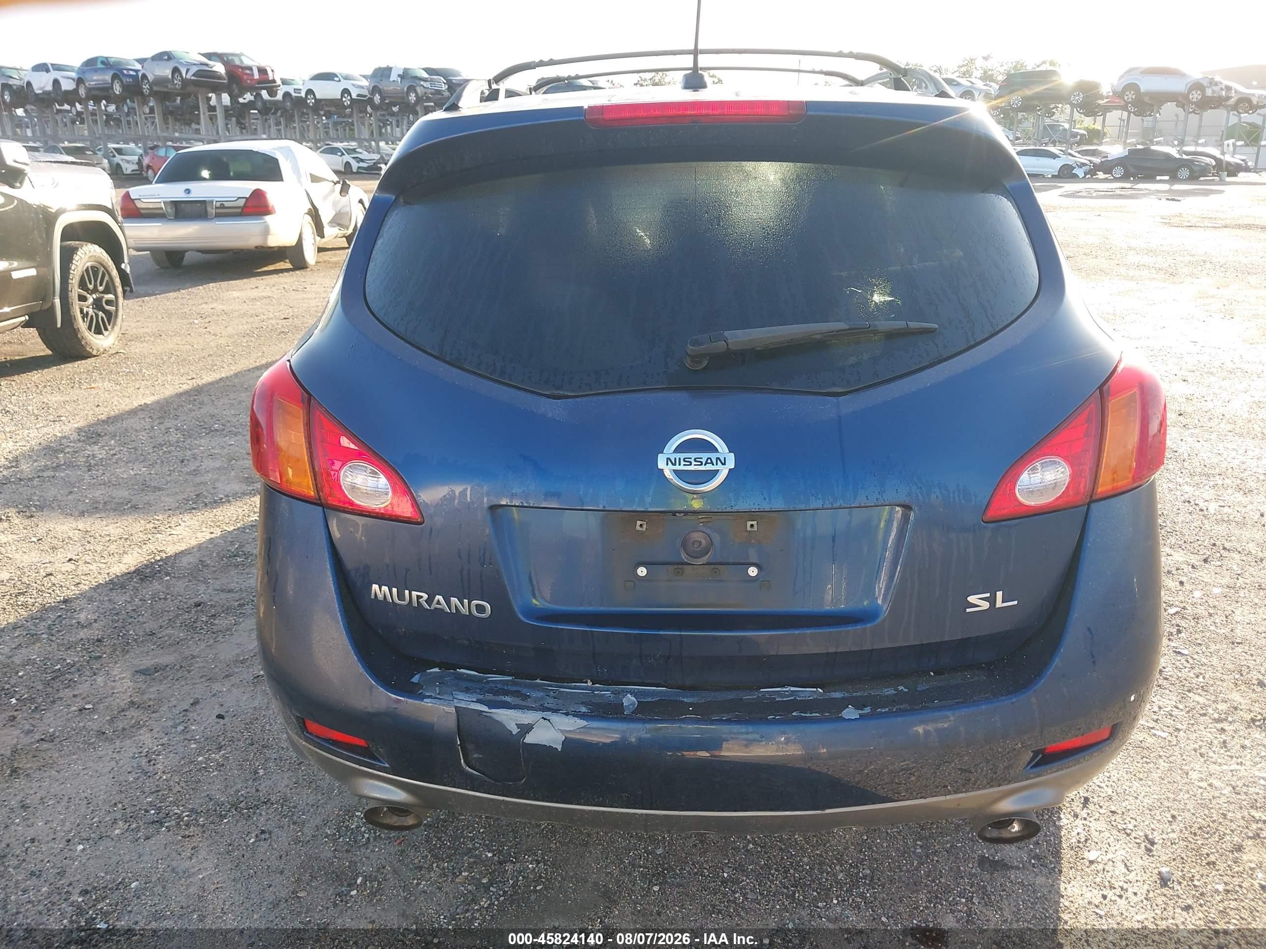 2010 Nissan Murano Sl Blue vin: JN8AZ1MUXAW000877