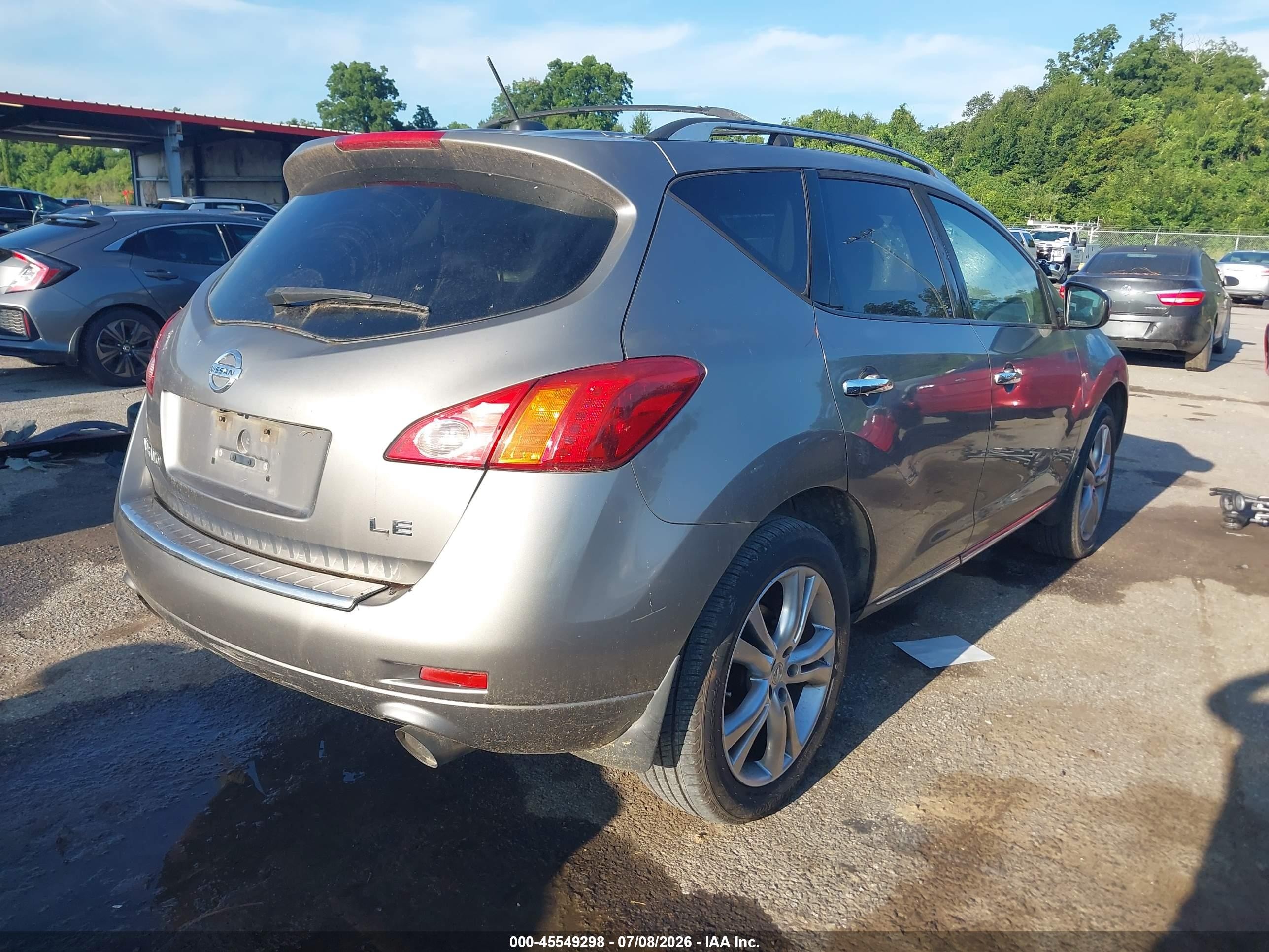 2010 Nissan Murano Le Silver vin: JN8AZ1MUXAW012365