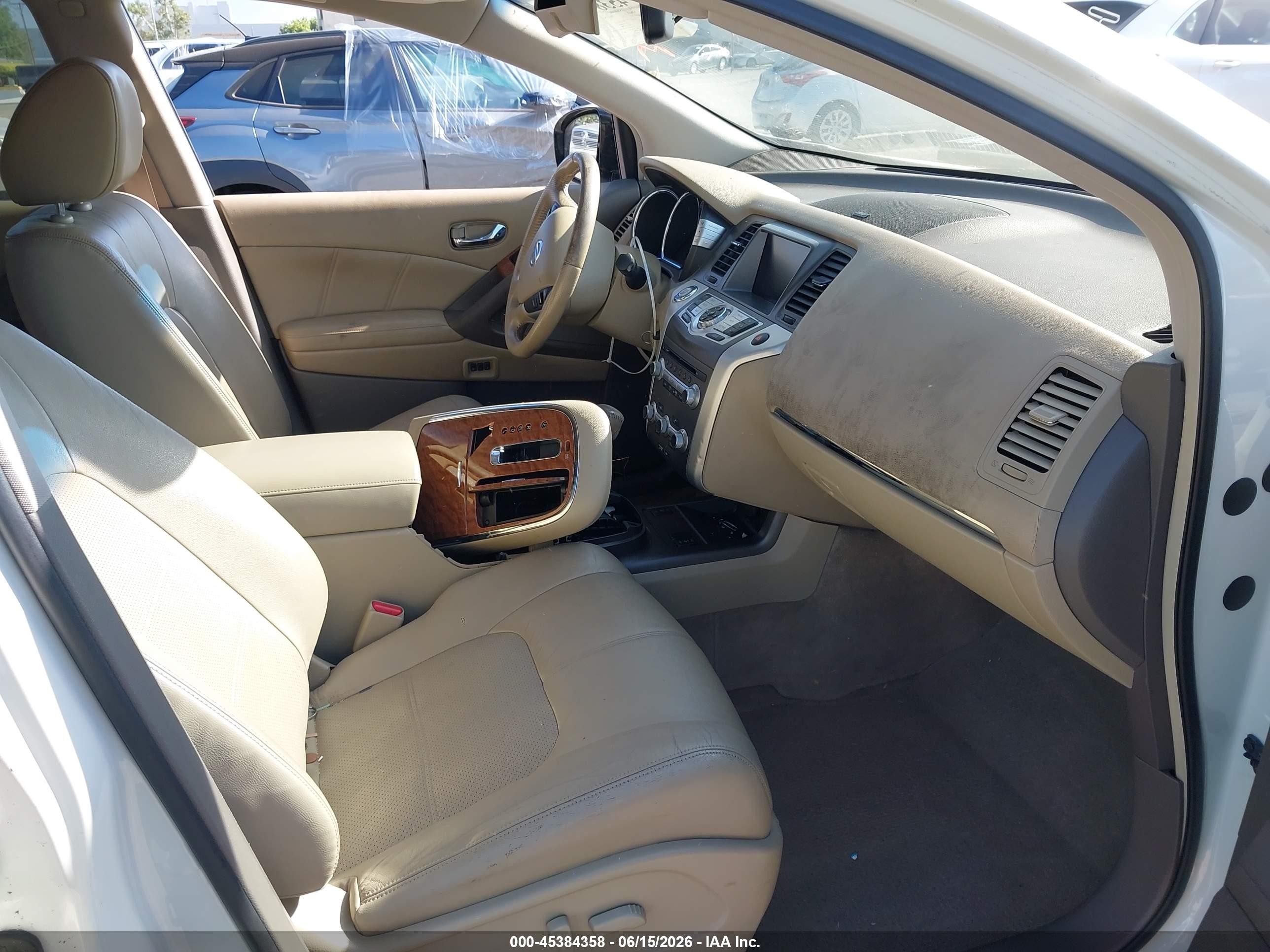 2011 Nissan Murano Le White vin: JN8AZ1MUXBW053807