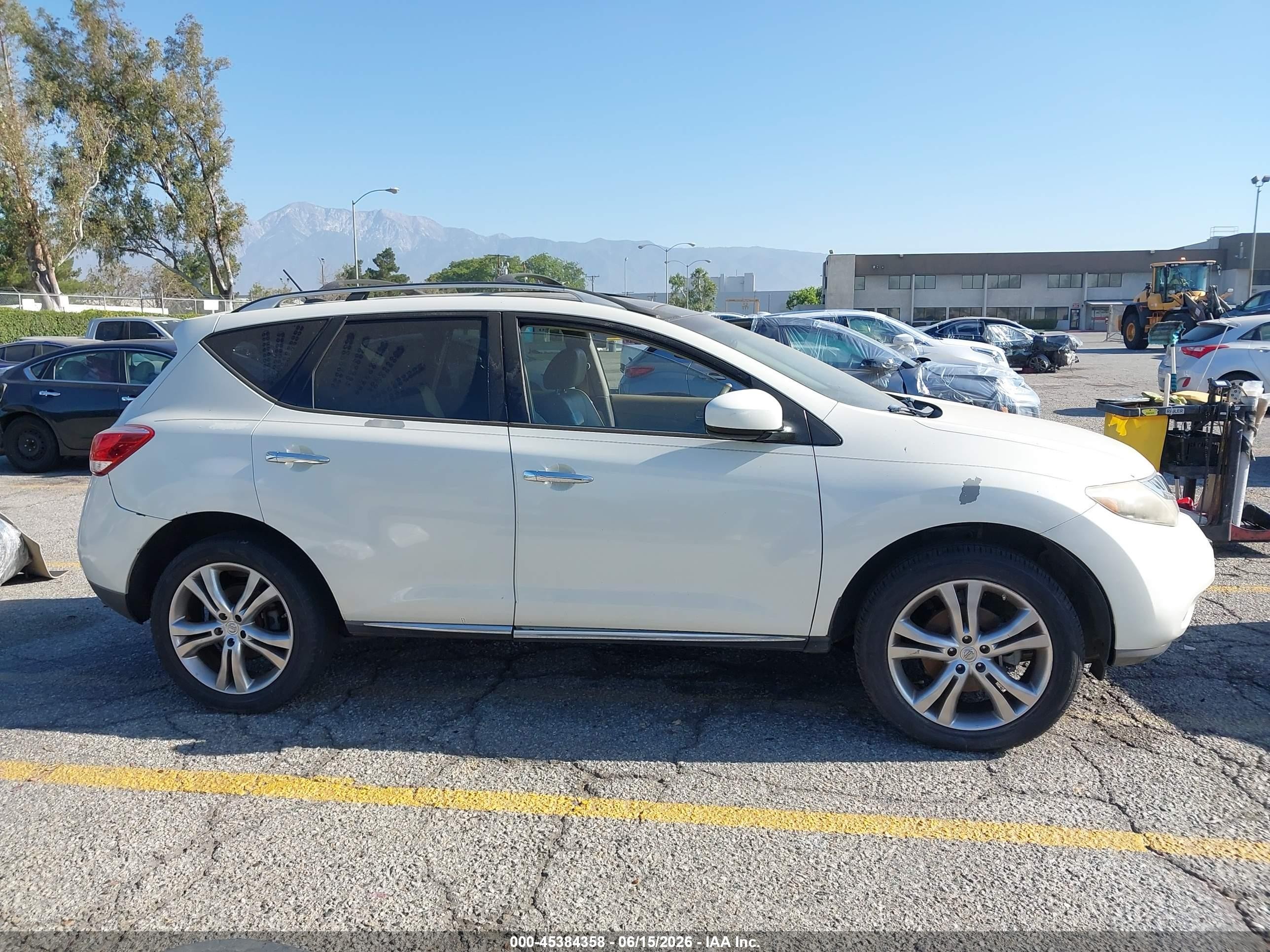 2011 Nissan Murano Le White vin: JN8AZ1MUXBW053807
