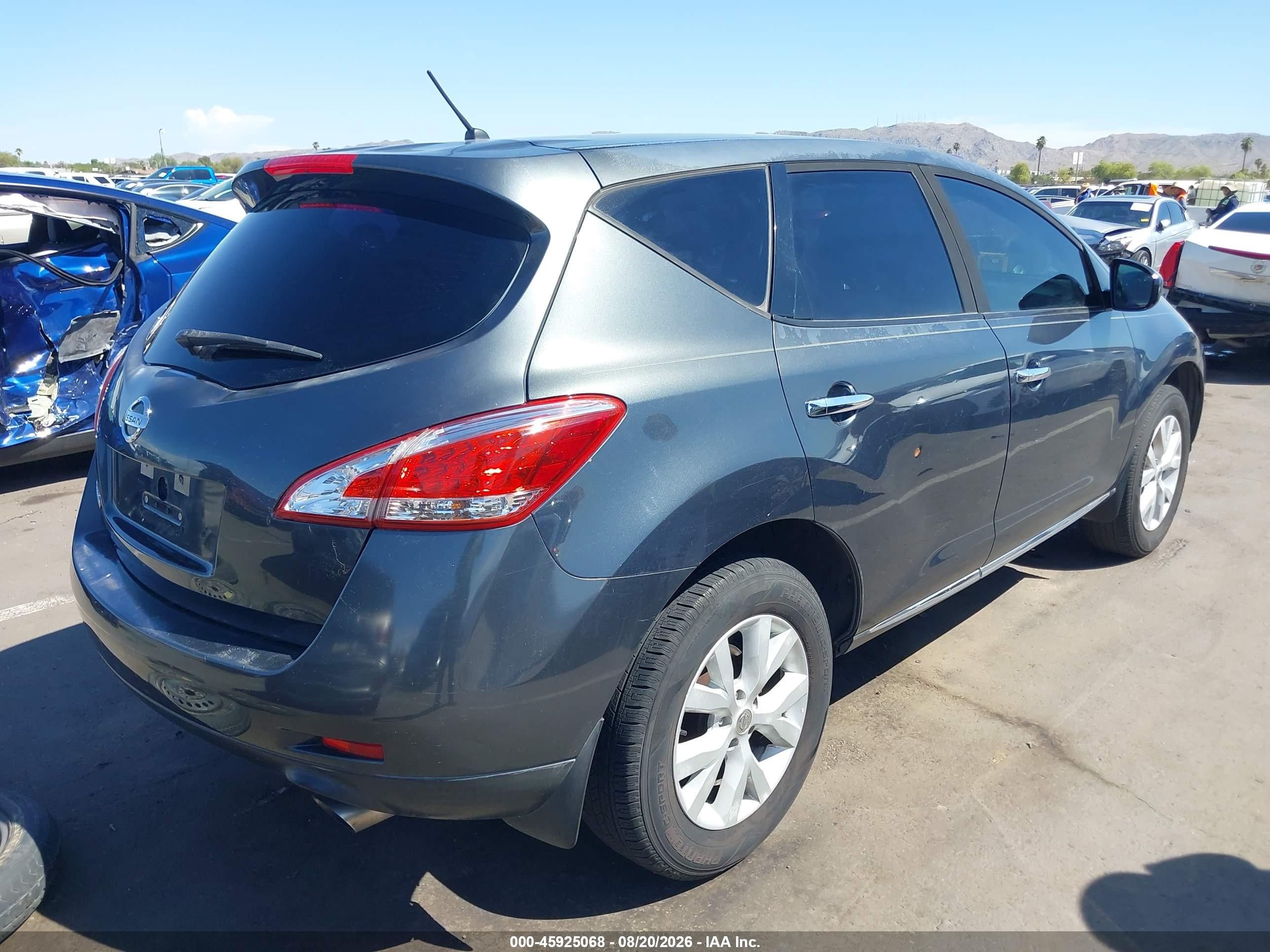2011 Nissan Murano S Синий vin: JN8AZ1MUXBW056545