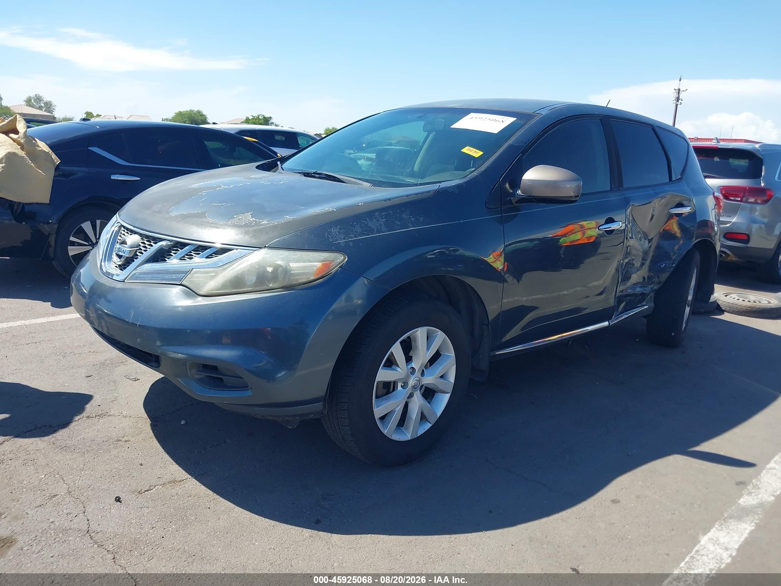 2011 Nissan Murano S Синий vin: JN8AZ1MUXBW056545