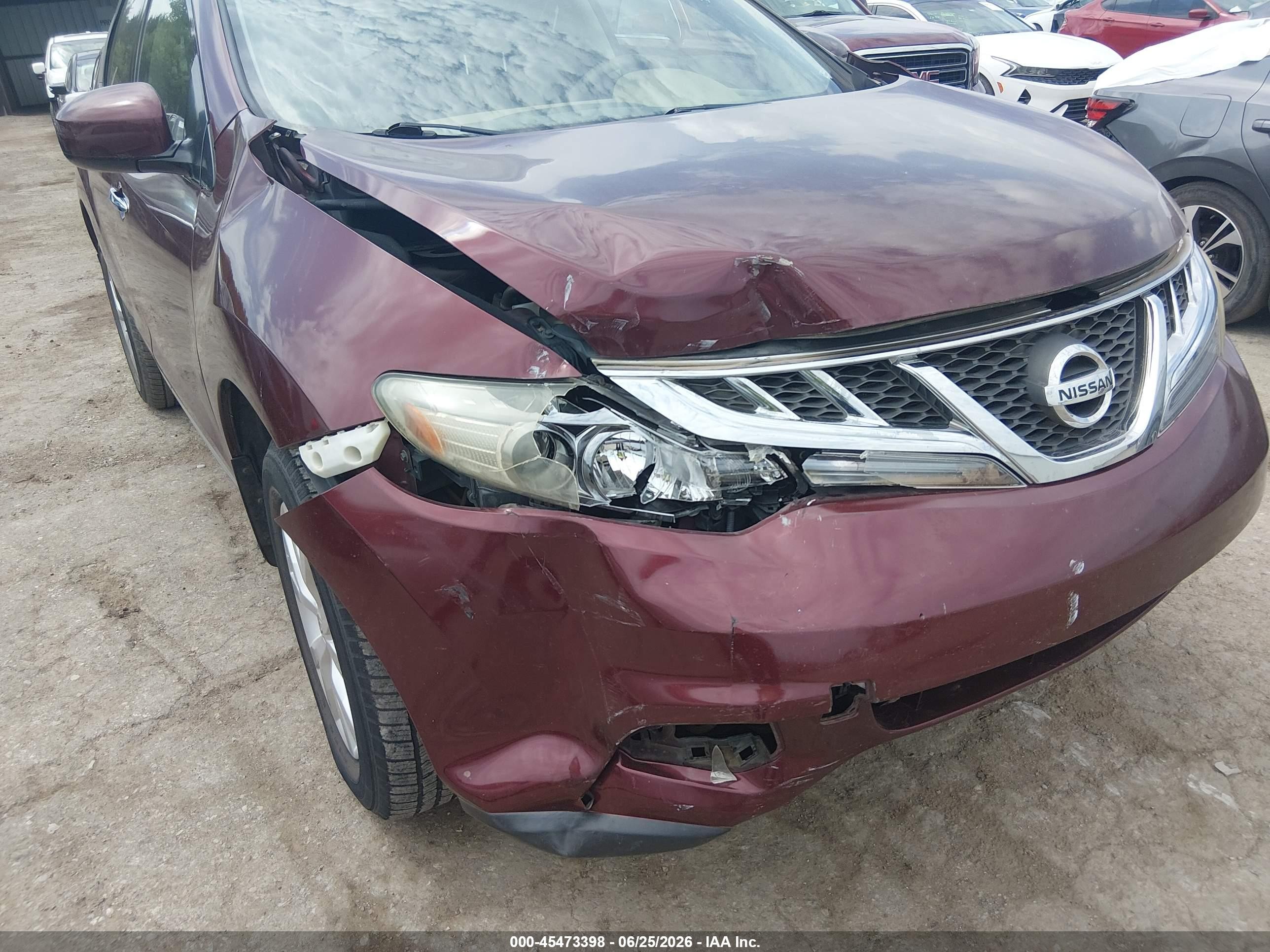 2011 Nissan Murano S Maroon vin: JN8AZ1MUXBW060062